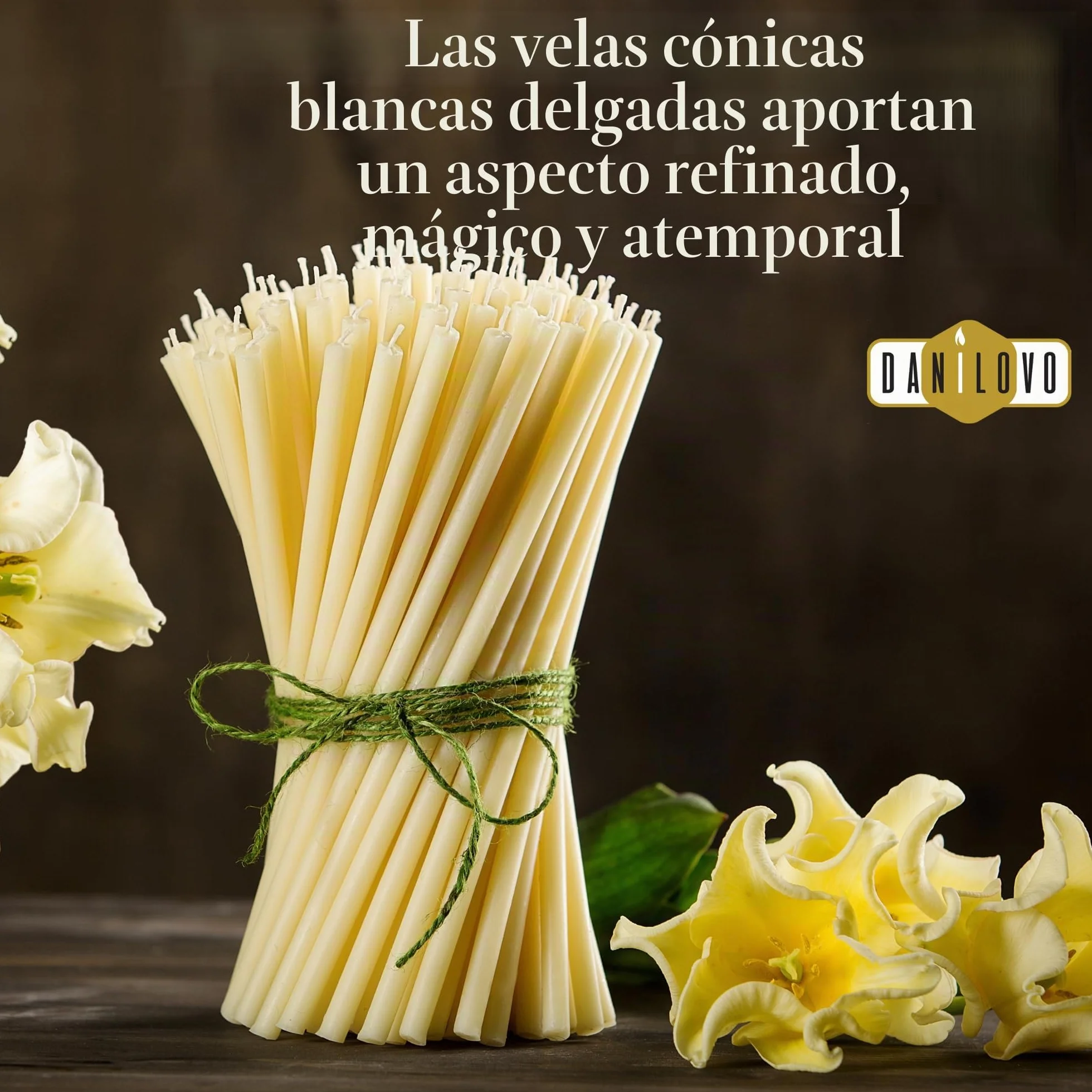 Danilovo Velas de cera de abeja blancas, 50 unidades, velas ortodoxas para oración, rituales, decoración de mesa de boda, no tóxicas, sin hollín, N120, altura: 15 cm, diámetro: 5,4 mm