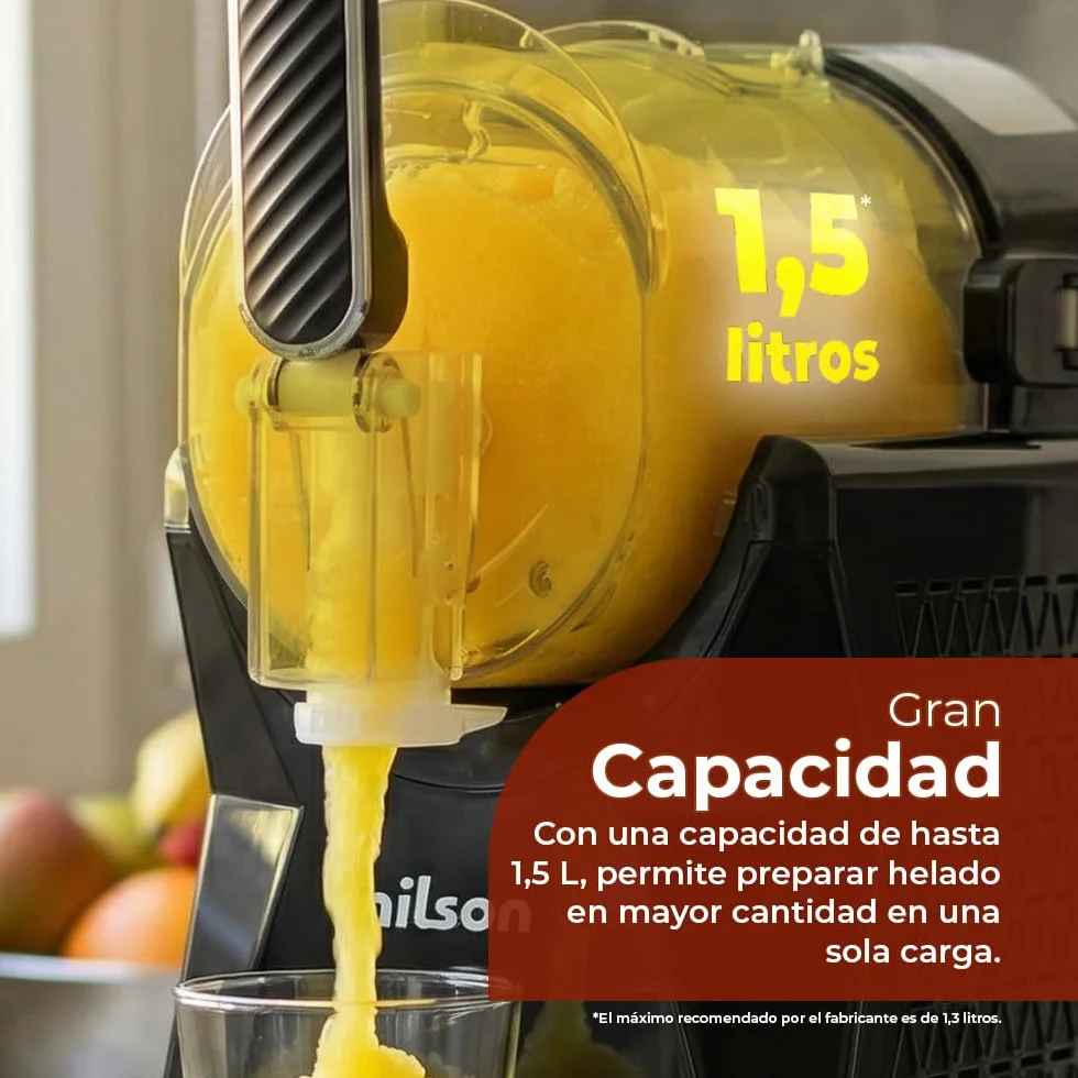 Máquina Granizadora, Heladera y Enfriadora de Bebidas, Ice Cream Maker, 10 Niveles para Granizados Bebidas Frías y Helados en Casa, Capacidad 1,5L, 5 Modos de Funcionamiento, Display LED