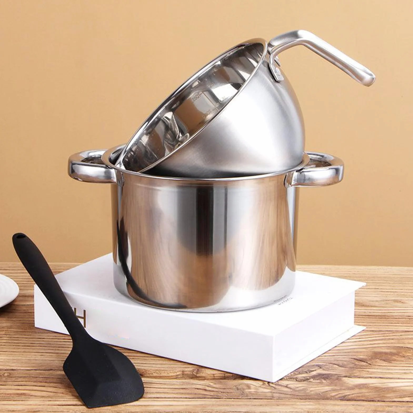 Olla Derretidora de Chocolate Utensilio para Fondue y Repostería | Olla Fundidora De Queso para Queso Postres Repostería Cocina Casera Restaurante Chocolate y Dulces
