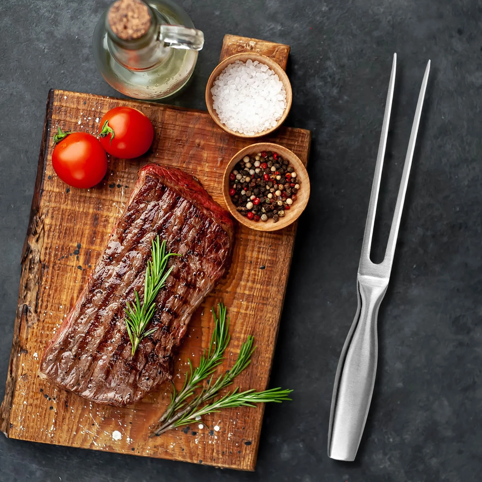 2 Piezas 27 cm Tenedor de Trinchar con Mango Ergonómico Tenedor de Cocina de Carne Trinchado de Acero Inoxidable para Trinchar Carne Ideal para Barbacoa Uso en Cocinas Domésticas Parrillas
