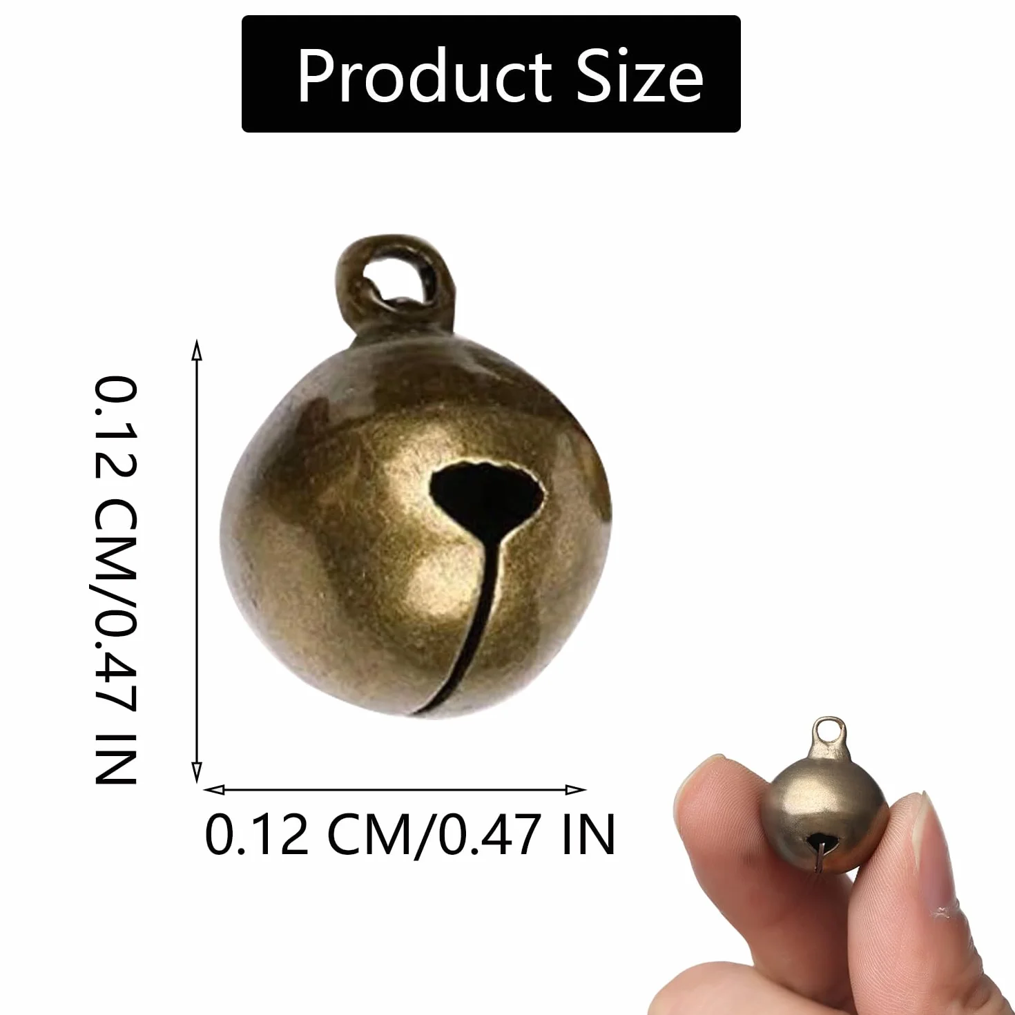 Pequeñas Cascabeles, 200 Piezas 12mm Mini Campanas, Cascabeles De Bronce Antiguo, Campanas De Metal para Manualidades, para Joyas, Manualidades, DIY Creativos, Decoración De Fiestas