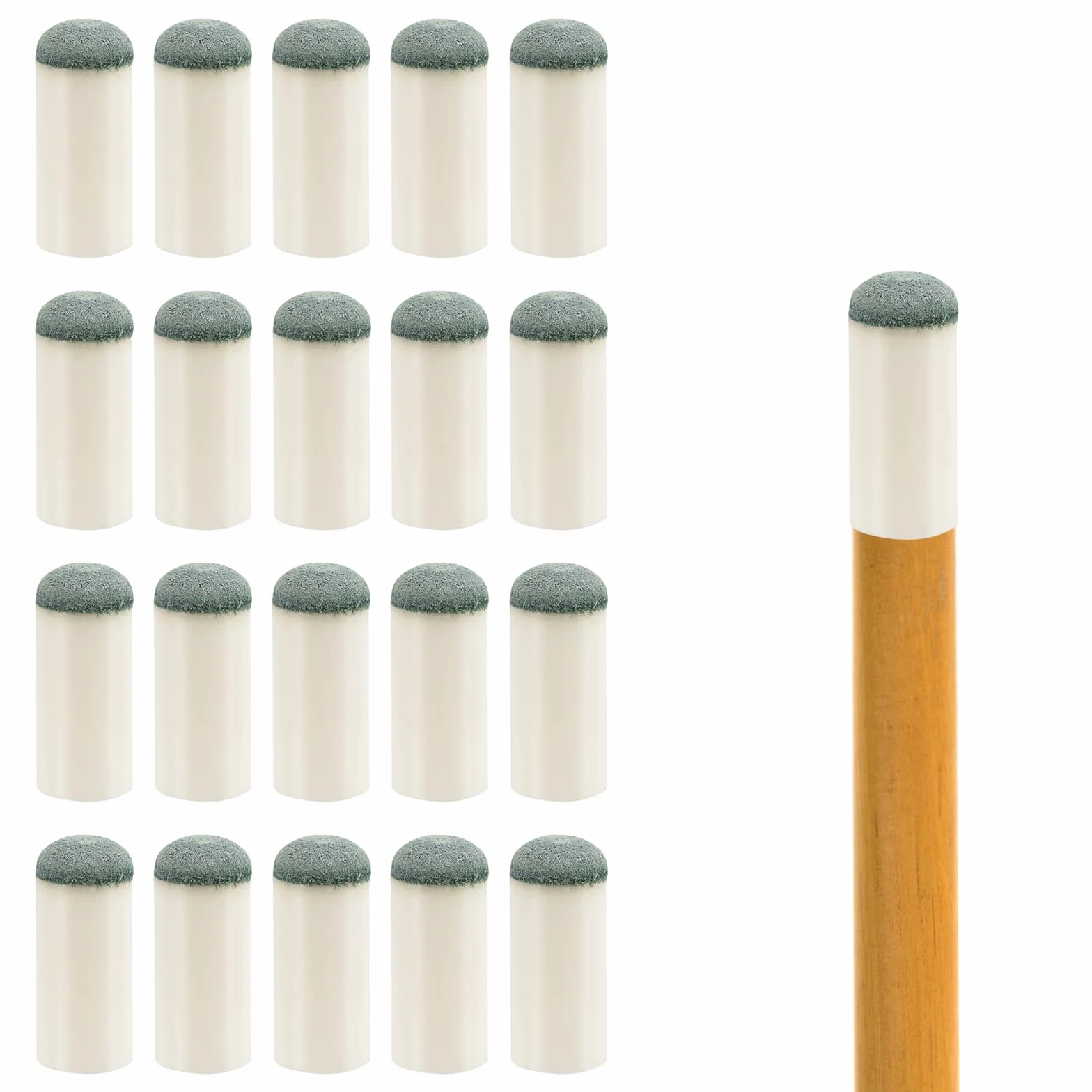 XIHIRCD 20uds Puntas para Tacos de Billar, Accesorios para Mesa de Billar de 12mm Consejos para Tacos de Billar Repuesto de Puntas para Tacos de Billar para Billa