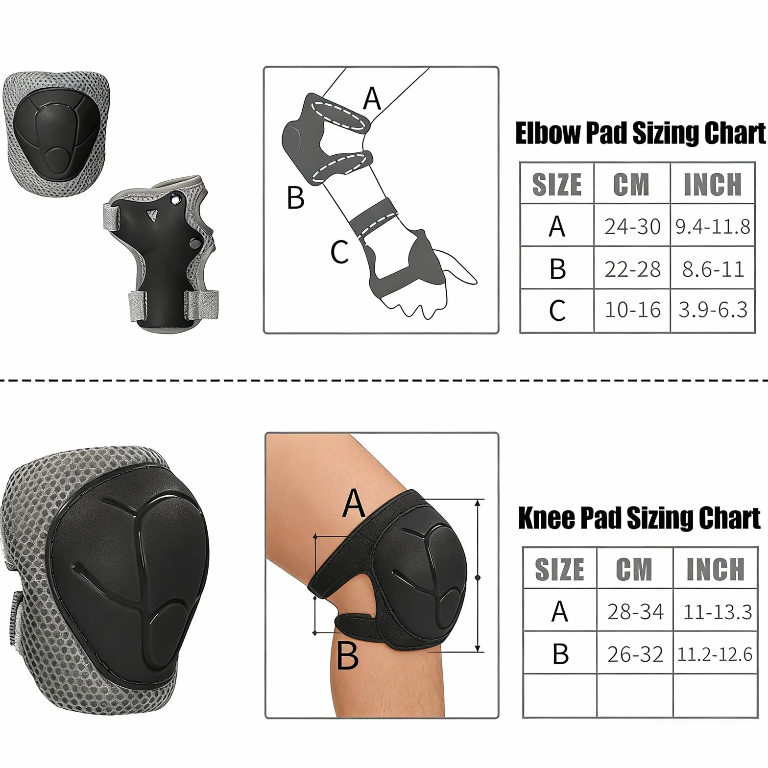 Conjunto Protección Patines, Rodilleras, Coderas, Muñequeras para Patinaje