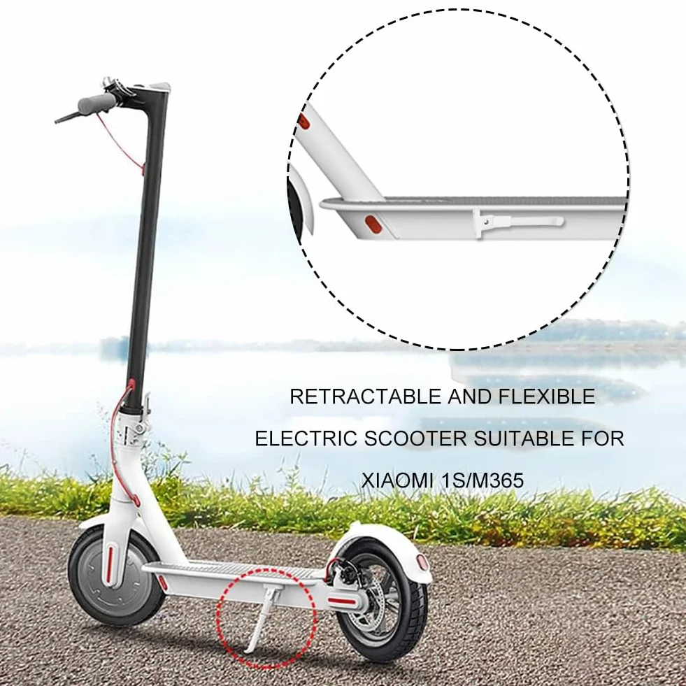 Butyeak Pata de Cabra para Xiaomi M365 Scooter, Soporte de Estacionamiento Blanco