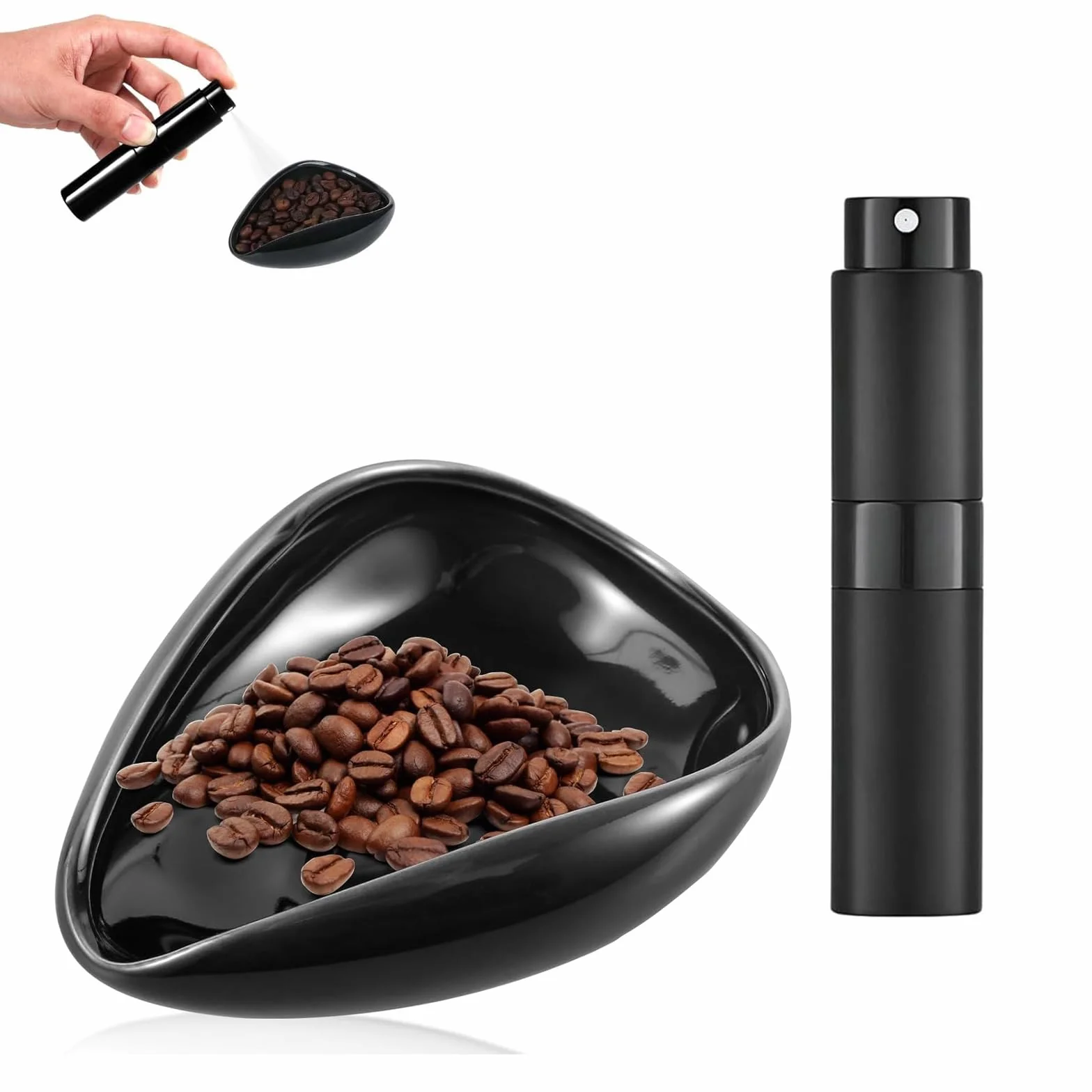 2 Piezas Taza Dosificadora de Granos de Café Accesorios de Café Accesorios de Barra de Cerámica Recipiente Dosificador de Cerámica/Bandeja Medidora de Dosis Unica Regalo Para Amantes del Café
