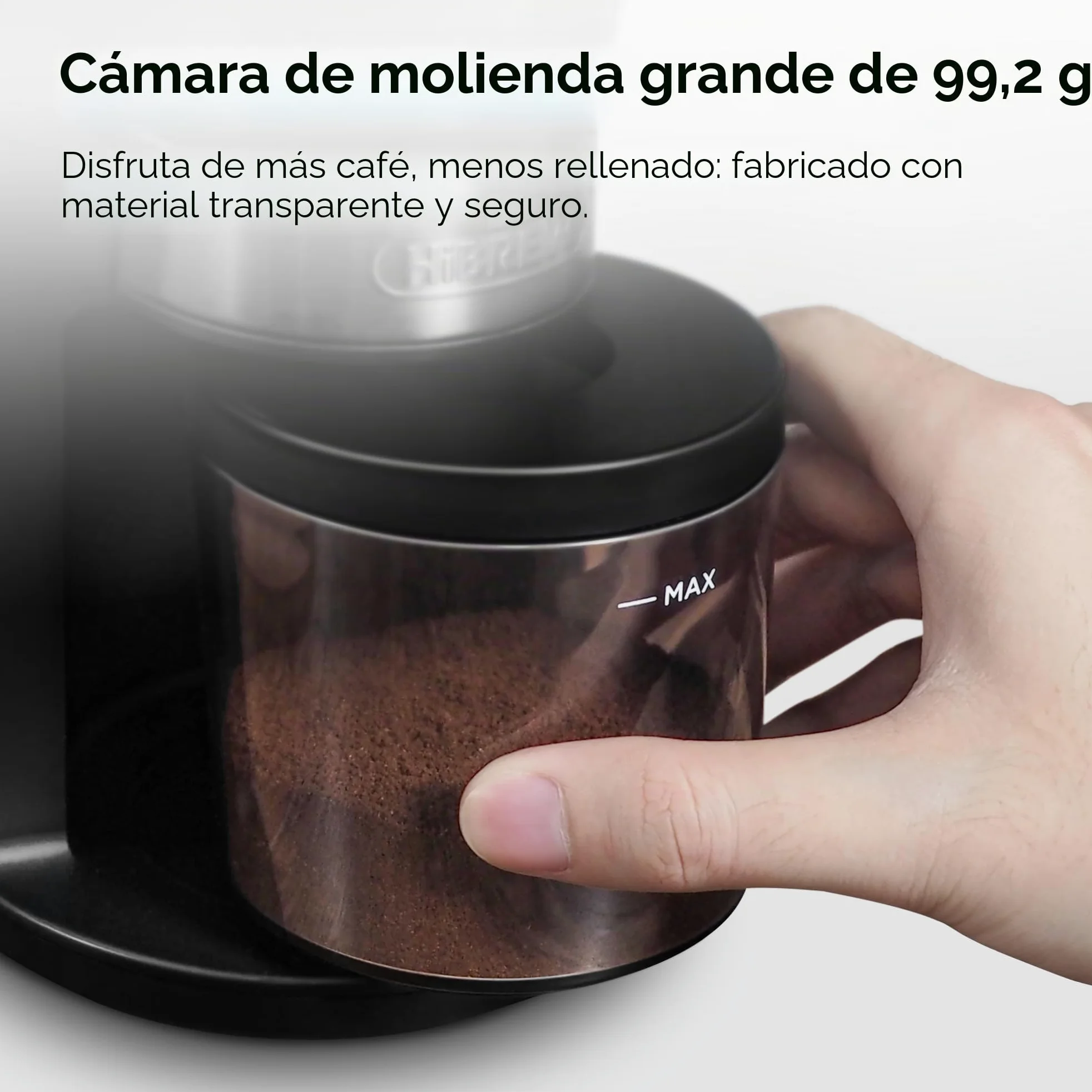 HIBREW G3 Molinillo de Café Eléctrico, Tolva de Gran Capacidad de 210g | Muelas Cónicas de 40 mm, 31 Niveles de Ajuste,Sistema Antiestático y Soplador Doble, para Espresso,Café Vertido y Café Filtro