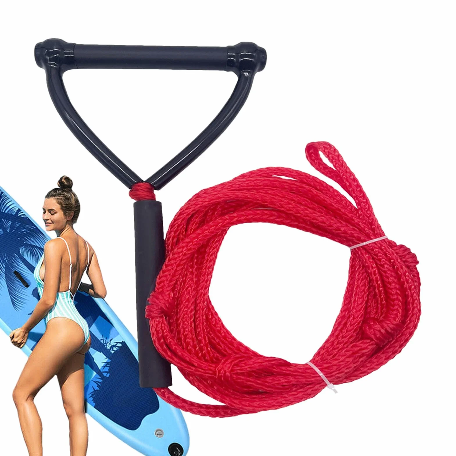 Cuerda de Remolque para Surf - Línea de Arnés para Deportes Acuáticos con Asa para Wakeboard, Esquí y Tabla de Surf