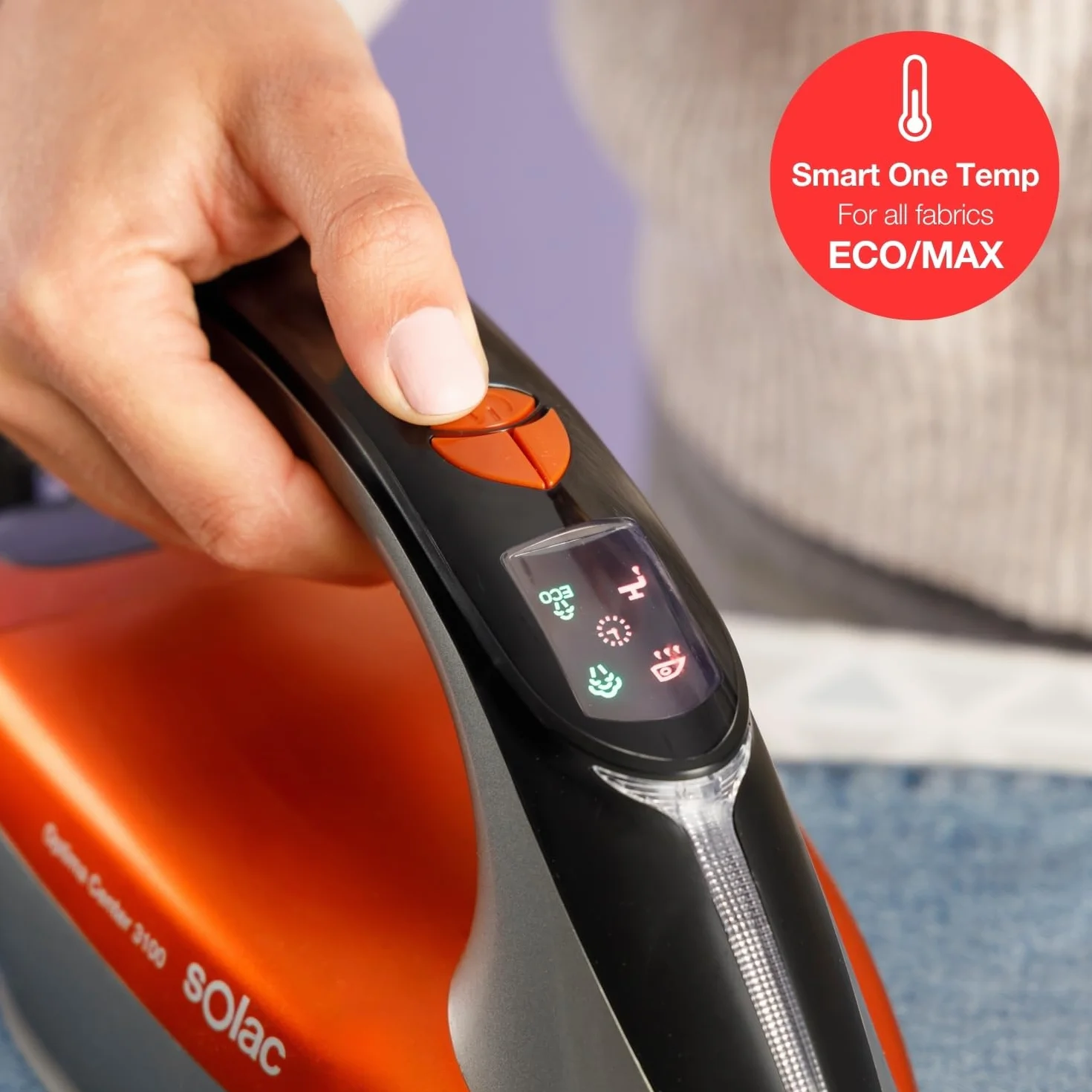 Solac - Centro de Planchado 3000W, 7 Bares, Golpe Vapor 400g, Antigoteo