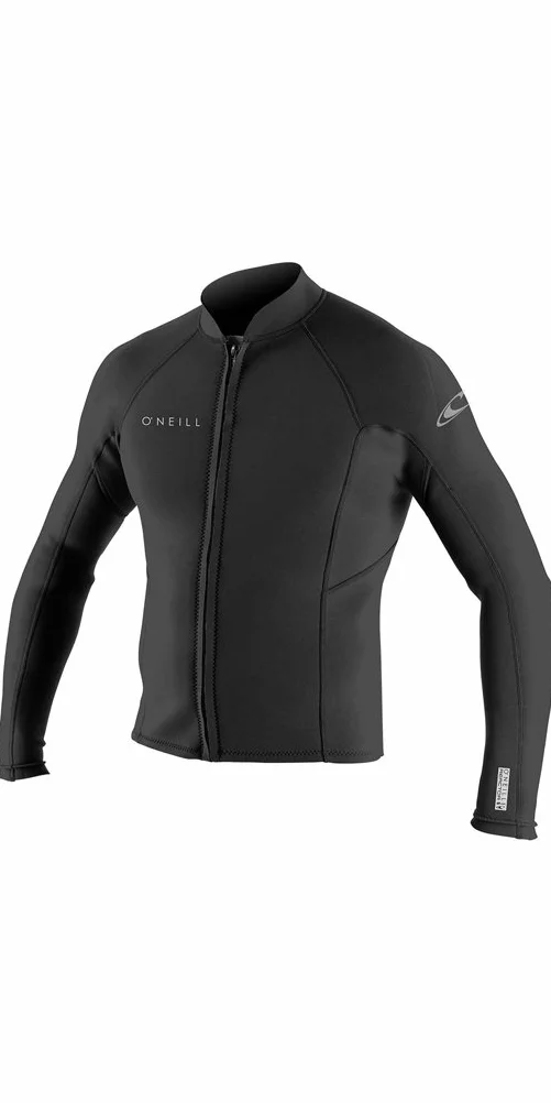 O'Neill Reactor II Traje de Neopreno 2 mm Negro Protección Solar UV SPF Cremallera Frontal