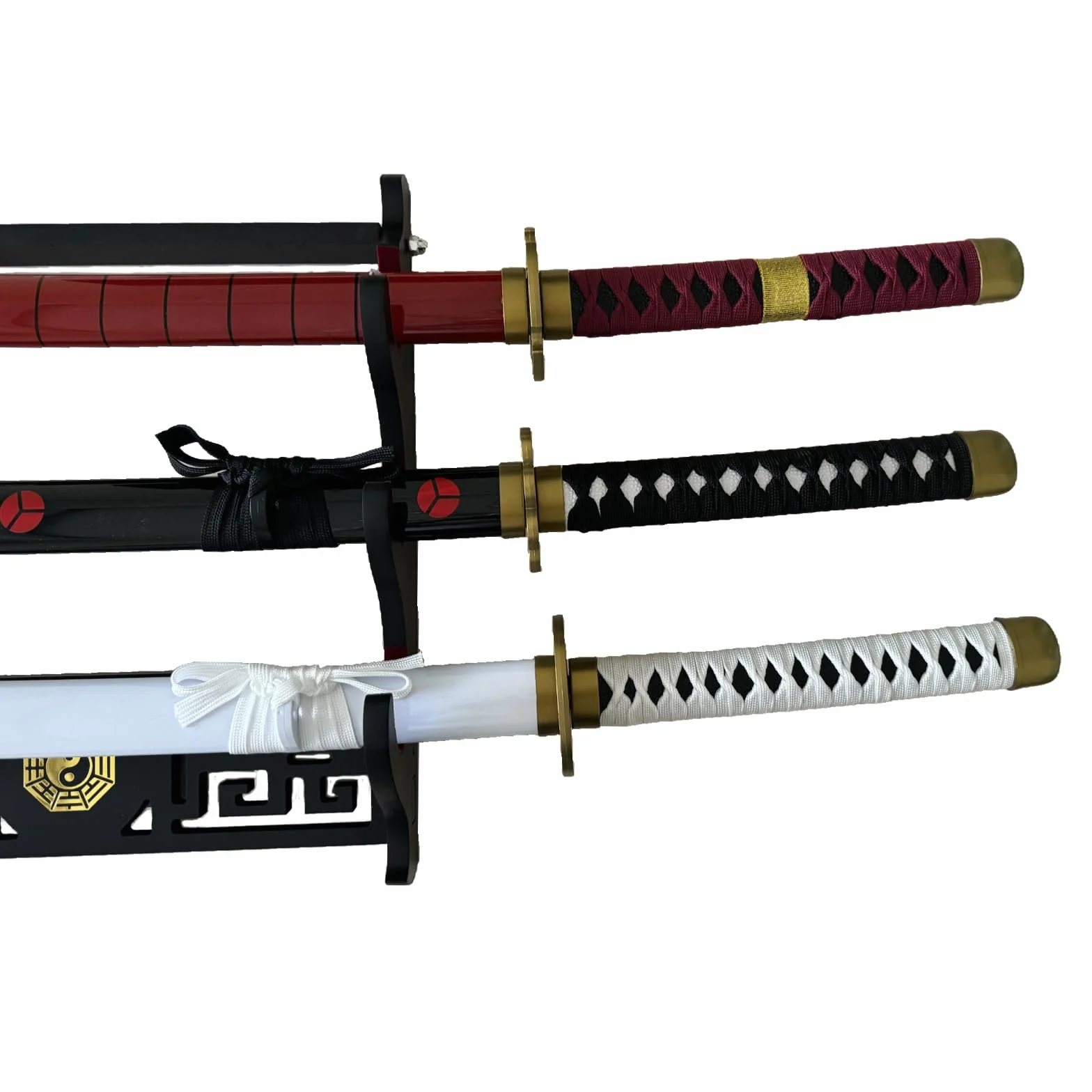 Sword Mount Wall Sword Holder Display Stand for Katana Wakizashi Samurai Swords 3 Tier