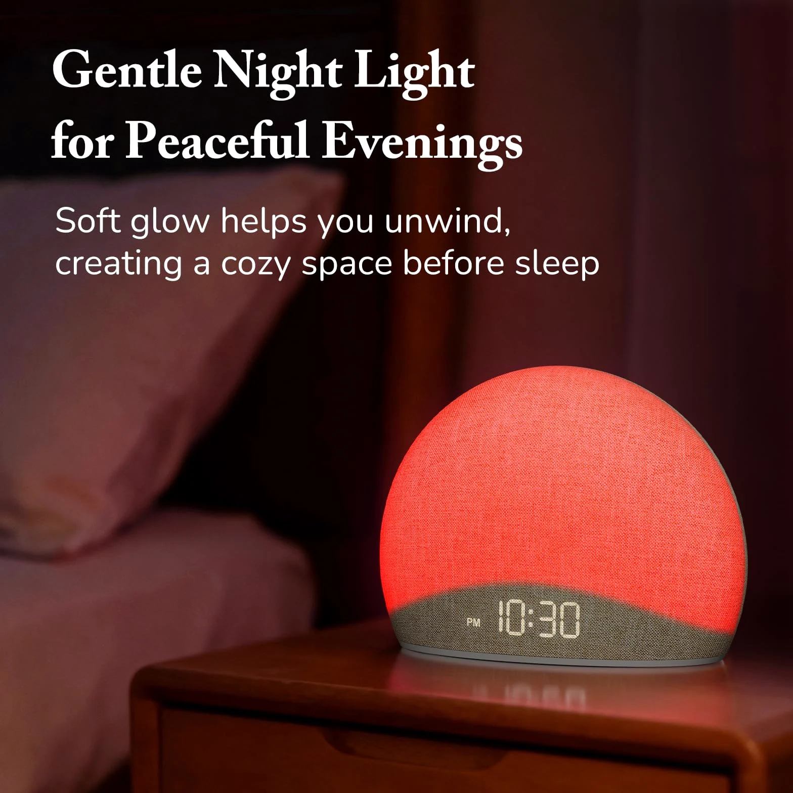 HOUSBAY Reloj Despertador Sunrise: Despierta naturalmente con luz de Amanecer, Radio FM y Altavoz Bluetooth, luz Nocturna Ajustable para Dormitorio