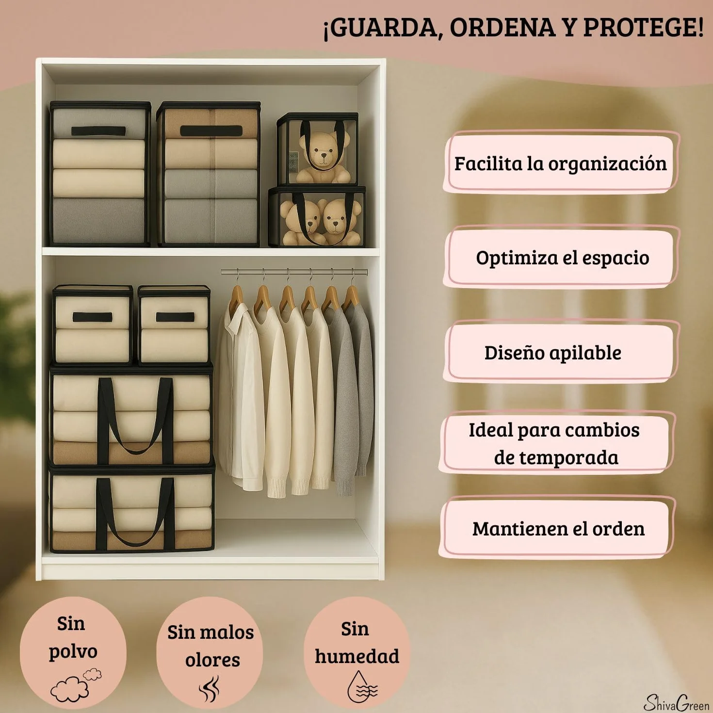 Bolsas de Mudanza Grandes 4+2 Pequeñas – Resistentes con Cremallera Doble y Asas Reforzadas – Impermeables, Plegables y Reutilizables – Alternativa a Cajas de Mudanza y Almacenaje Ropa