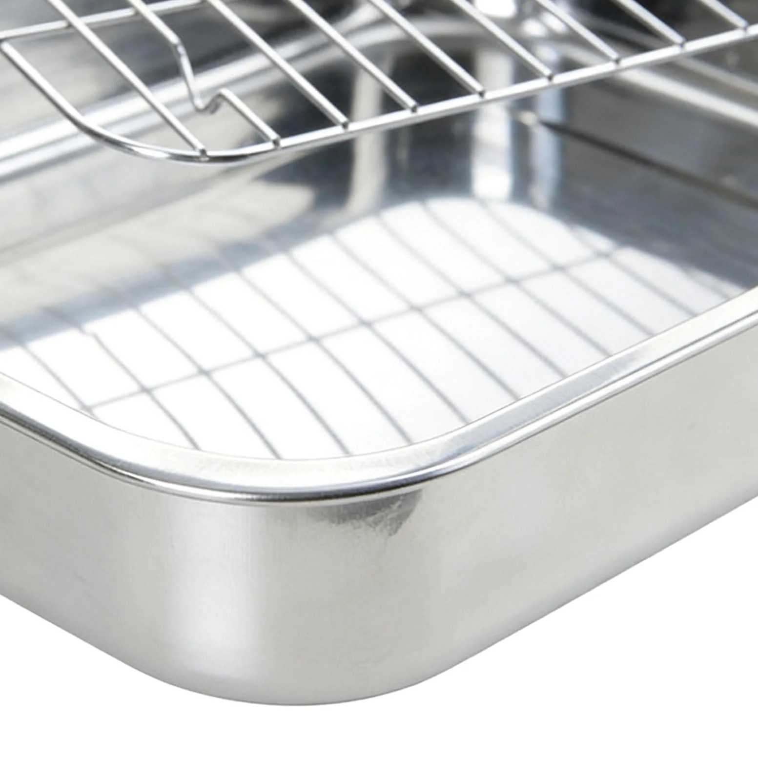 Sartén con rejilla, utensilios de cocina de acero inoxidable – Asador para pollos – para hogares banquetes familiares preparación de comidas pollo aves de corral cena