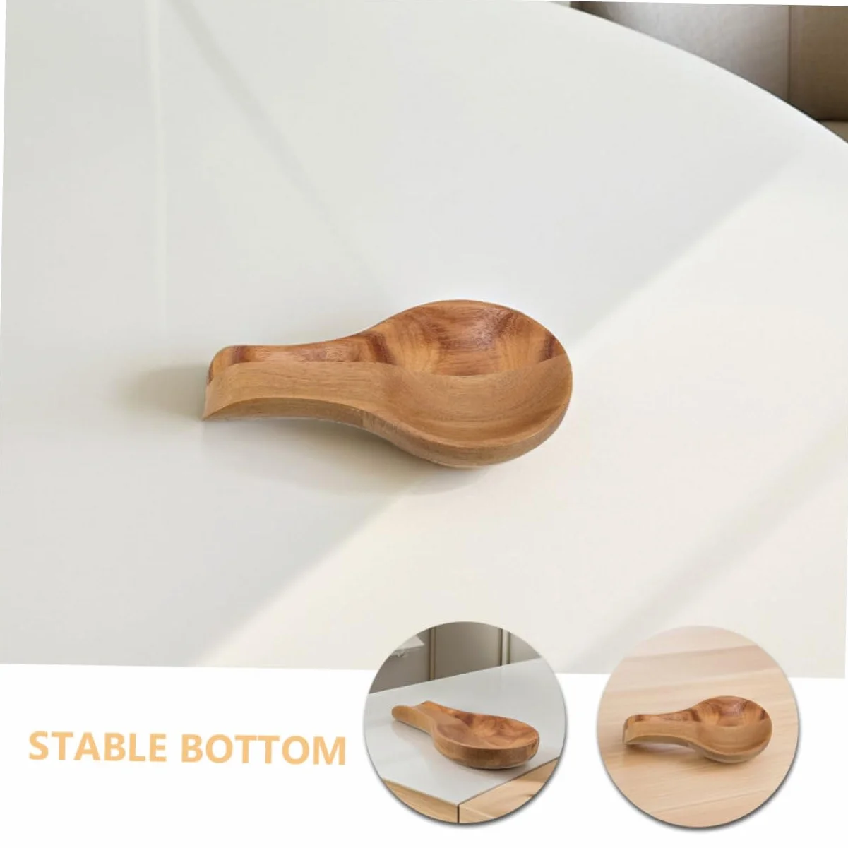 Soporte Organización Diseño de 2piezas Madera Cucharas para Elegante Humedad Resistente en Mesa de Comedor Casa de Utensilios de Cocina