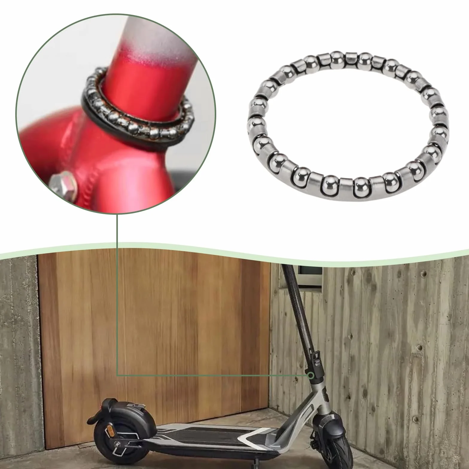 The Lord of the Tools 4 zestawy osi kulkowej do hulajnogi elektrycznej z podkładką i widelcem, średnica wewnętrzna 37 mm, kompatybilne z Xiaomi