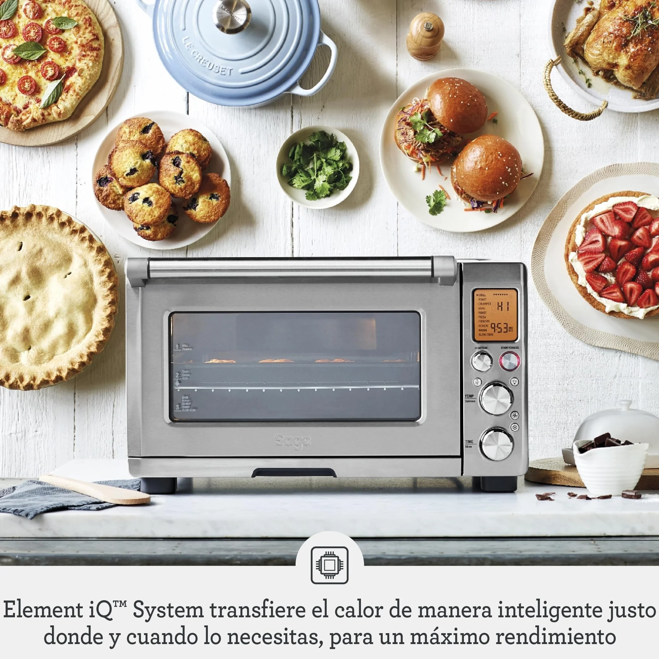 SAGE The Smart Oven Pro horno 2400 W, 28 x 47 x 32 cm