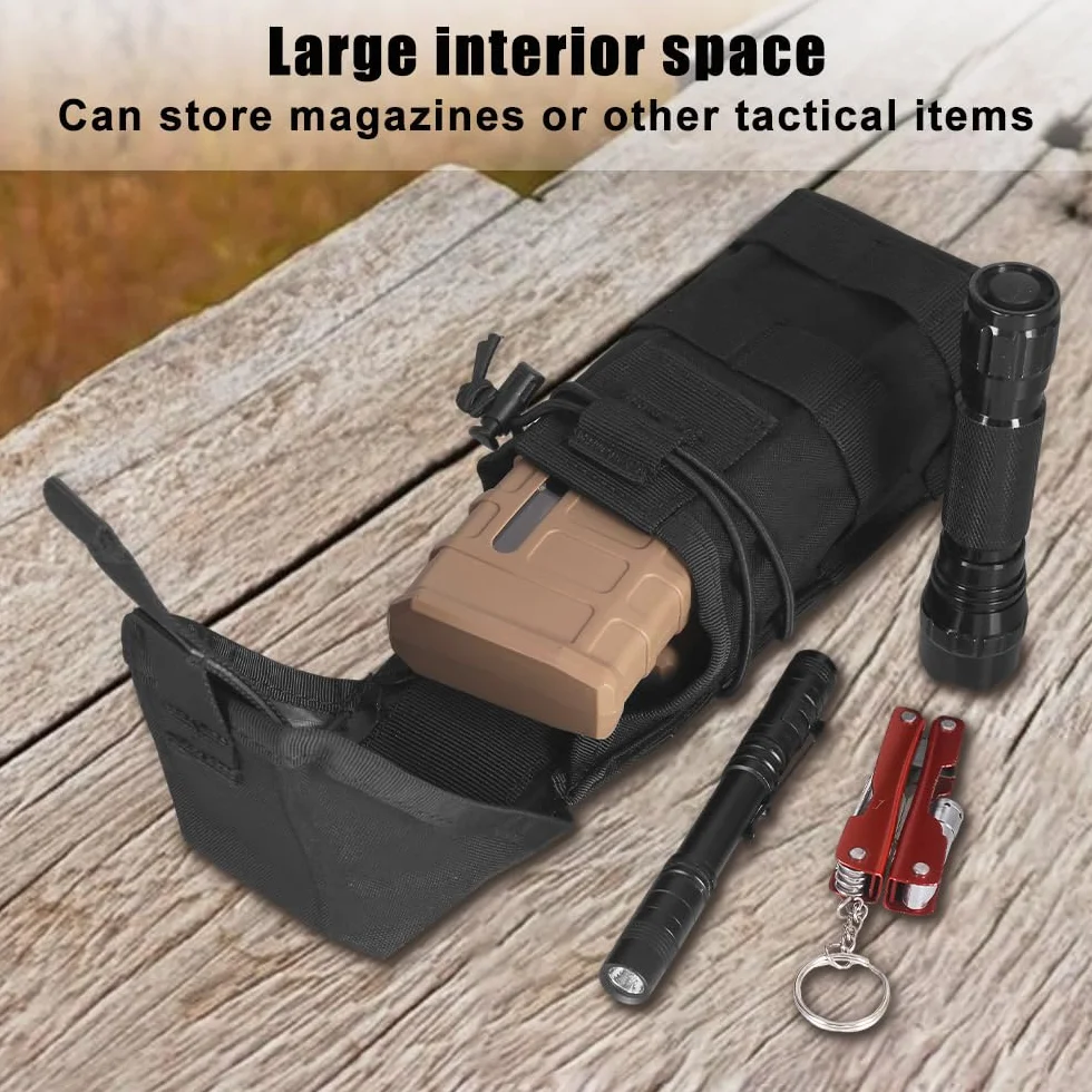 Bolsa táctica para cargadores, organizador abatible Molle para entrenamiento de tiro al aire libre