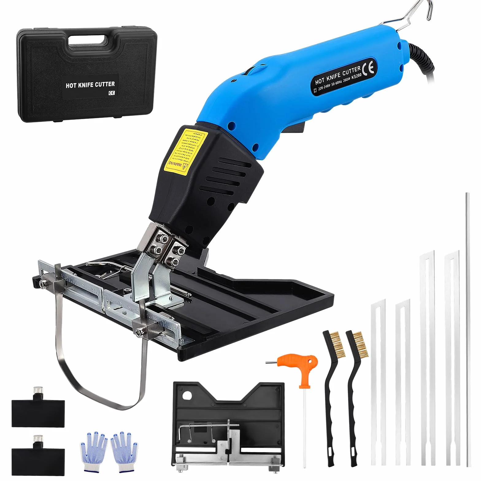 200W 2 IN 1 cortador de espuma Temperatura ajustable 0-600℃ Ancho de ranurado 16cm refrigeración por aire corte de espuma de poliestireno para bricolaje