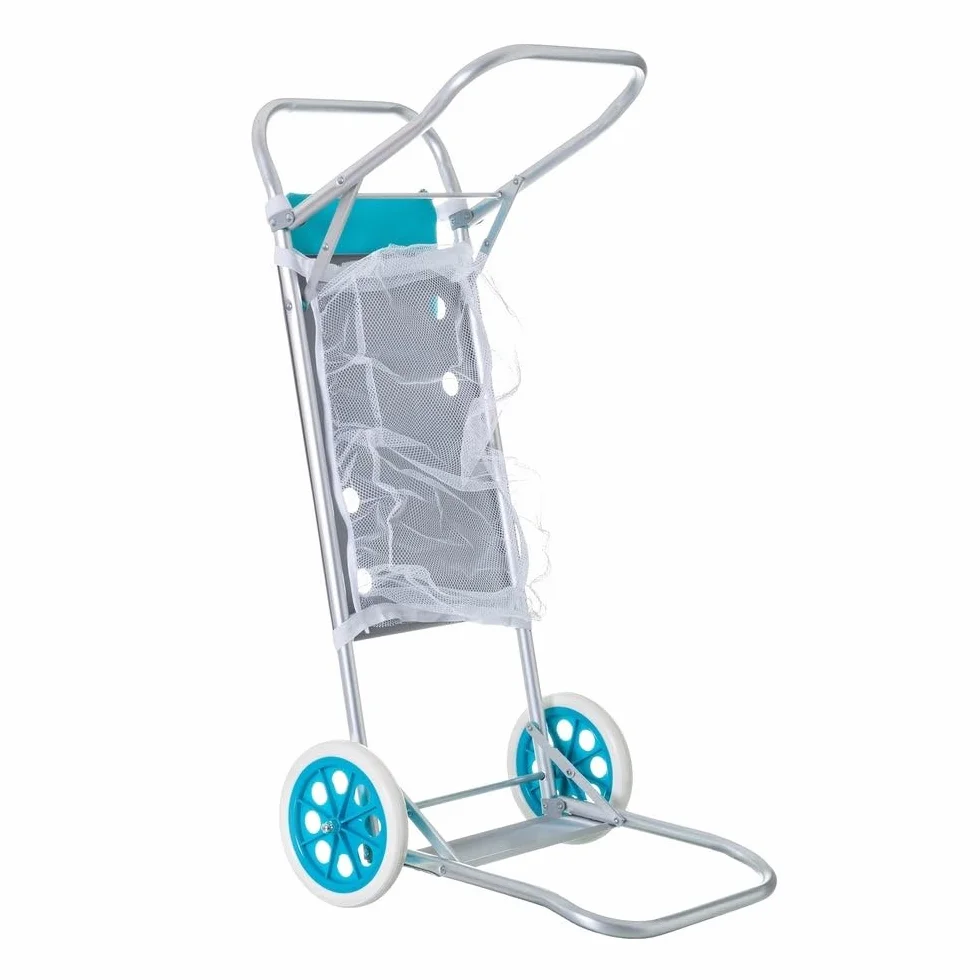 Carro portasillas Plegable de Aluminio 52x37x105 cm Convertible en Mesa
