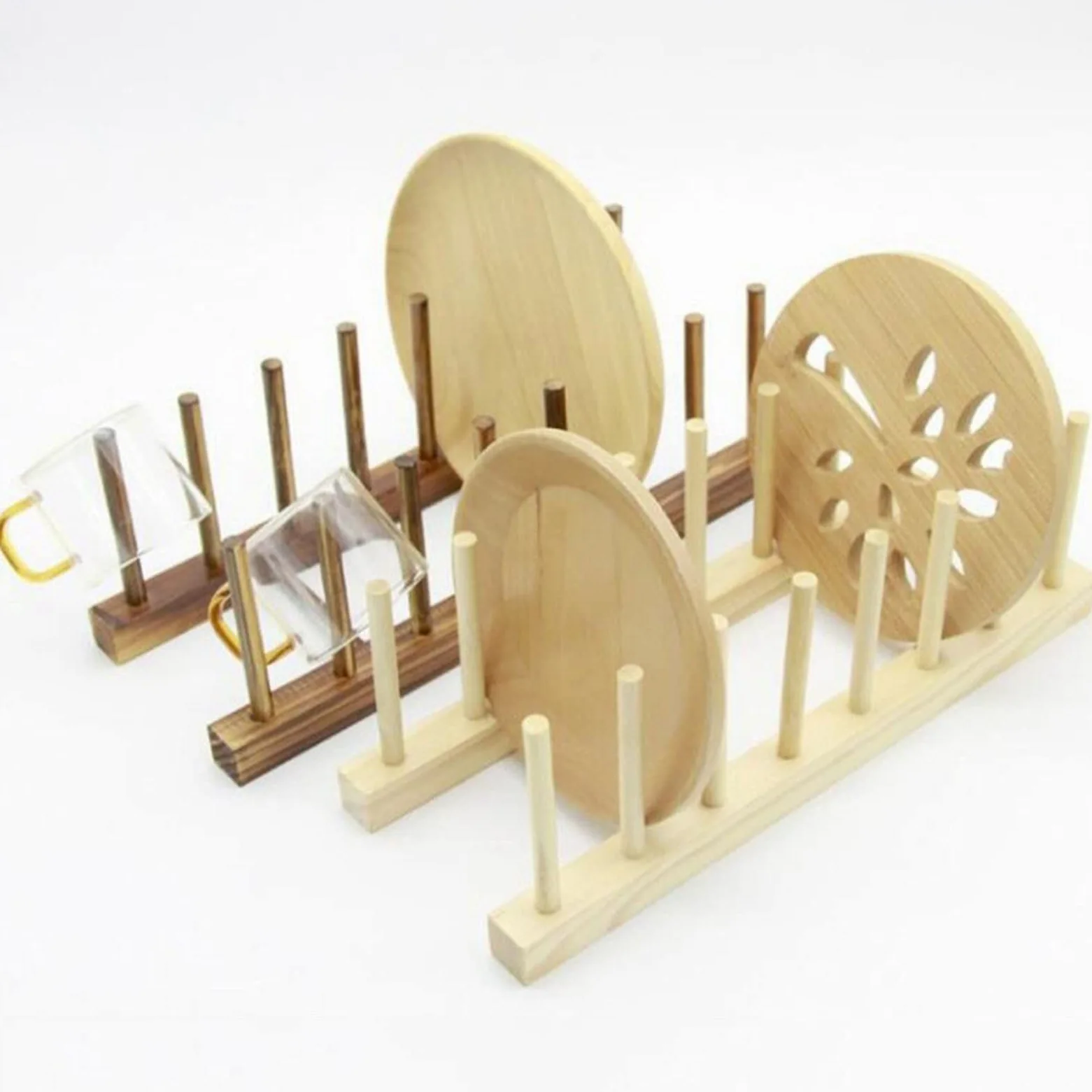 Estante para tapas de ollas, estante para tapas de ollas, organizador multifuncional para tapas de ollas, estante de almacenamiento de cocina para platos/tabla de cortar/plato/taza/tapa de ollas (co