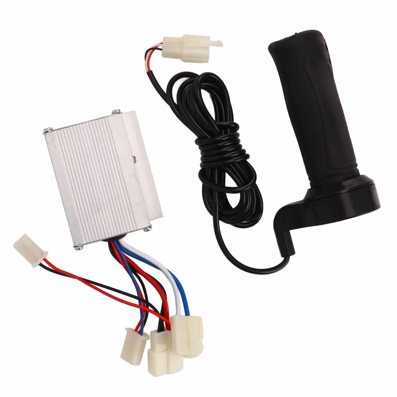 Controlador de Motor Cepillado 12V 250W Kit Empuñadura Acelerador Goma Carcasa Aleación Aluminio para Bicicleta Eléctrica