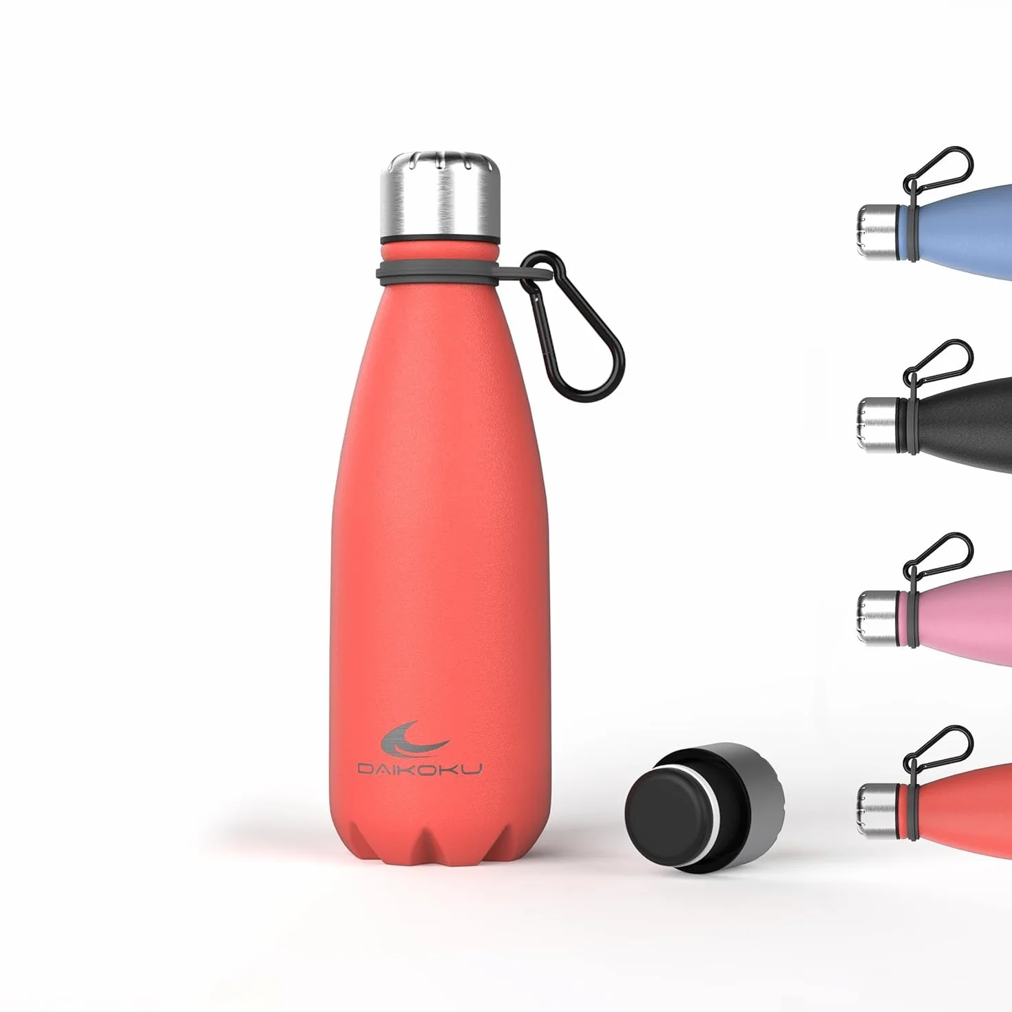 Daikoku Botella Agua Acero Inoxidable 350ml Termica Doble Pared Libre de BPA Naranja