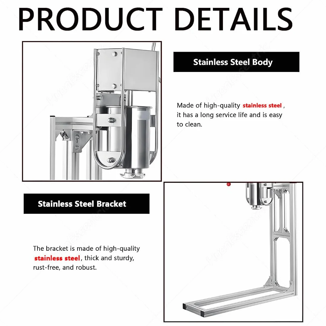 3/5/7 L Máquina Comercial Eléctrica Hacer Churros Españoles,Máquina Automática Hacer Churros,Máquina Manual Hacer Donas,Máquina Hacer Churros Alta Resistencia 3L