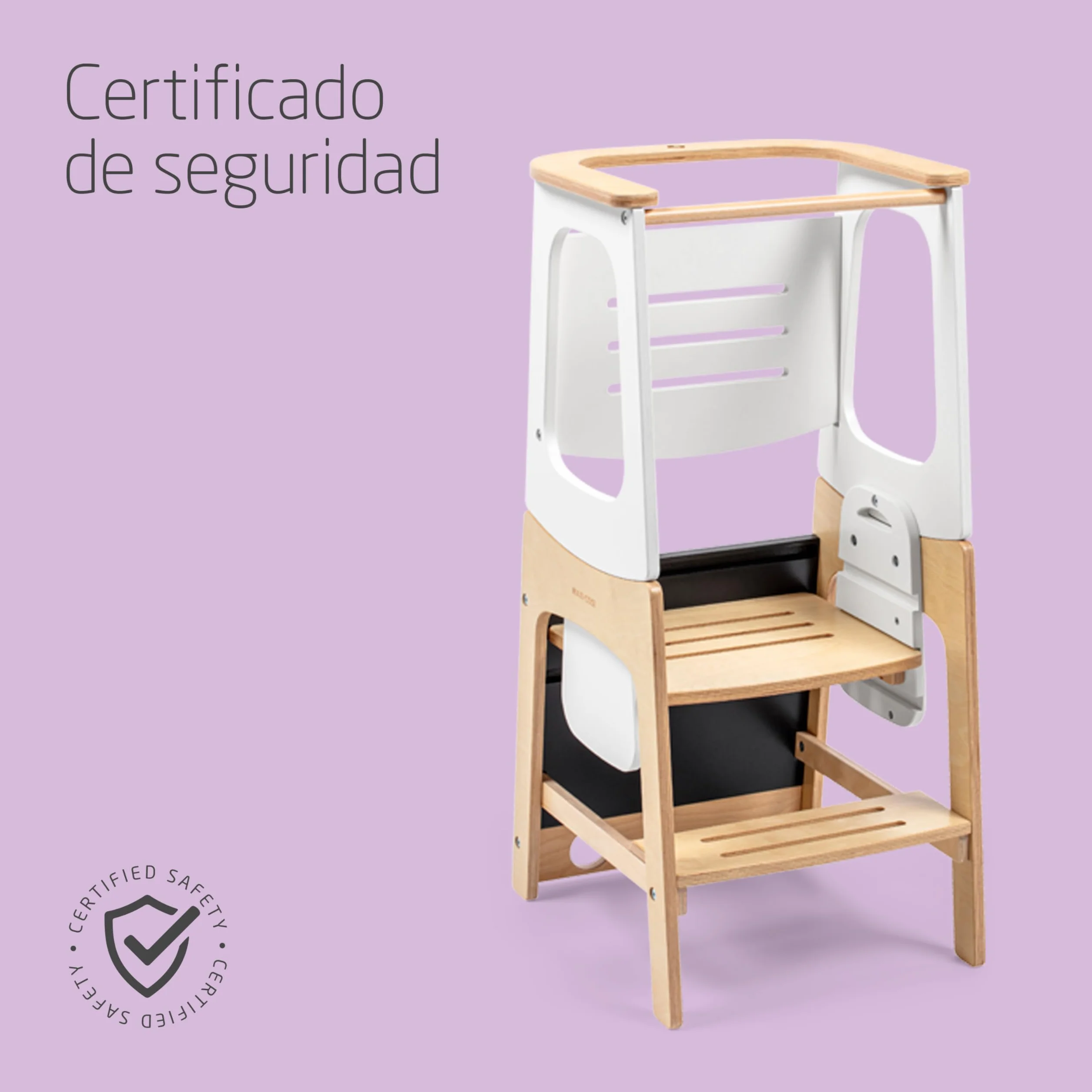 Maxi-Cosi Toucan 3 en 1 Torre Aprendizaje Madera Montessori 1,5-99 Años 10-150kg 3 Alturas FSC 100% Madera Certificada