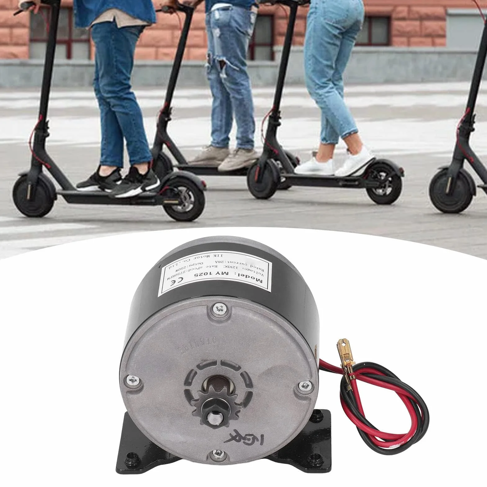 Motor DC Cepillado 12V 250W 2750rpm MY1025 para Scooter Eléctrico