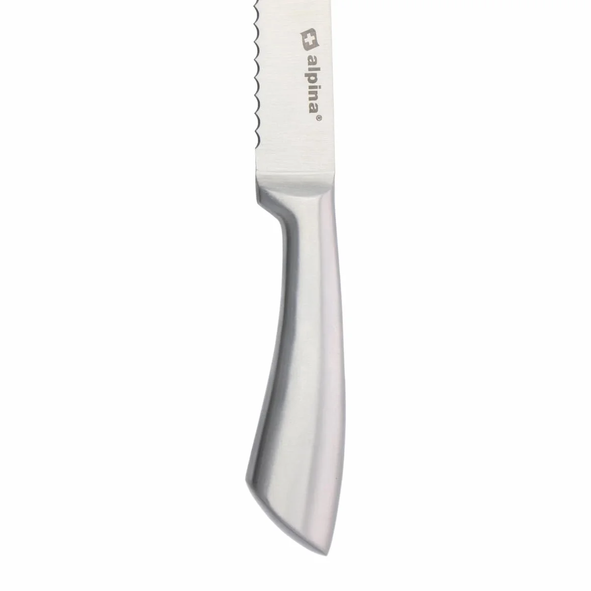 alpina Cuchillo de Pan, Metal, Plata, One Size