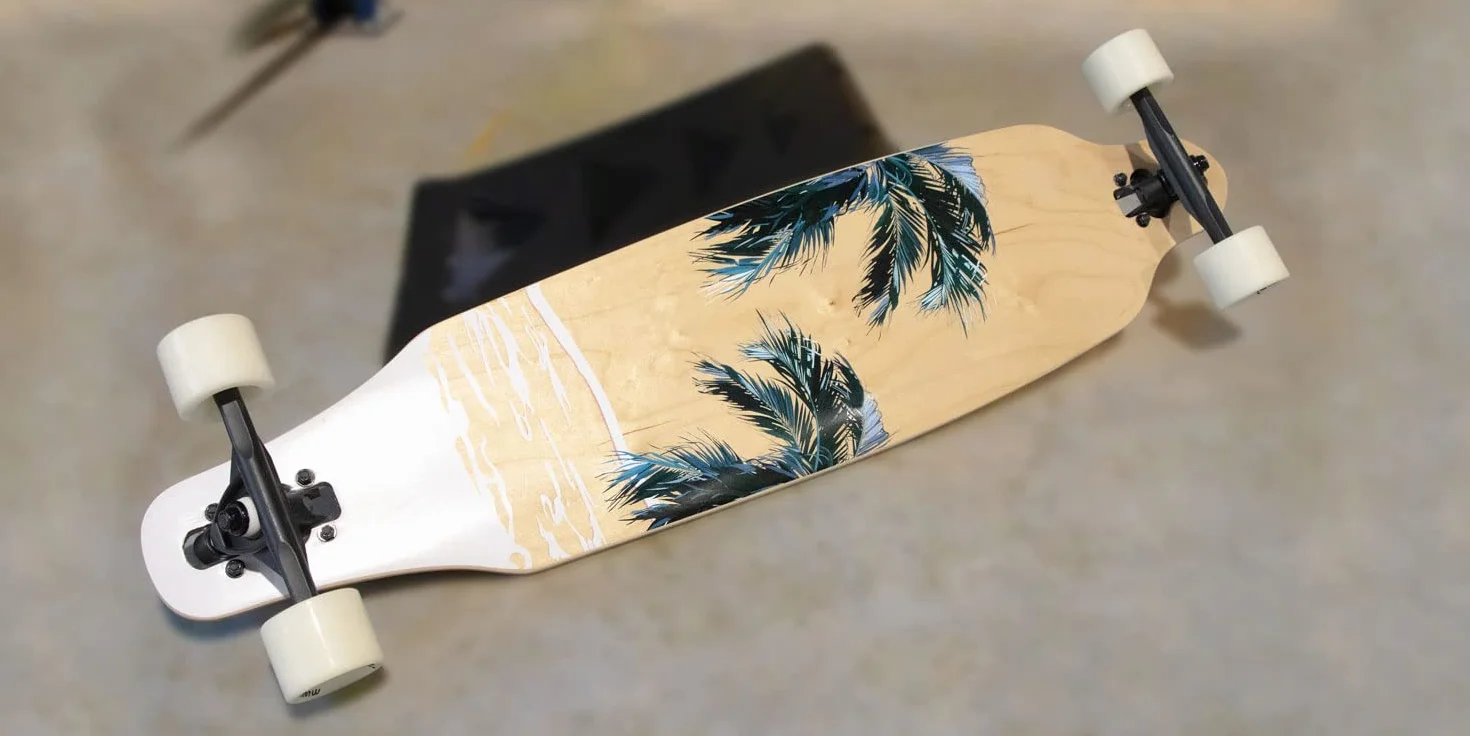 Muuwmi ABEC 7 Longboard for Children and Adults Skateboards with Lighting Wheels