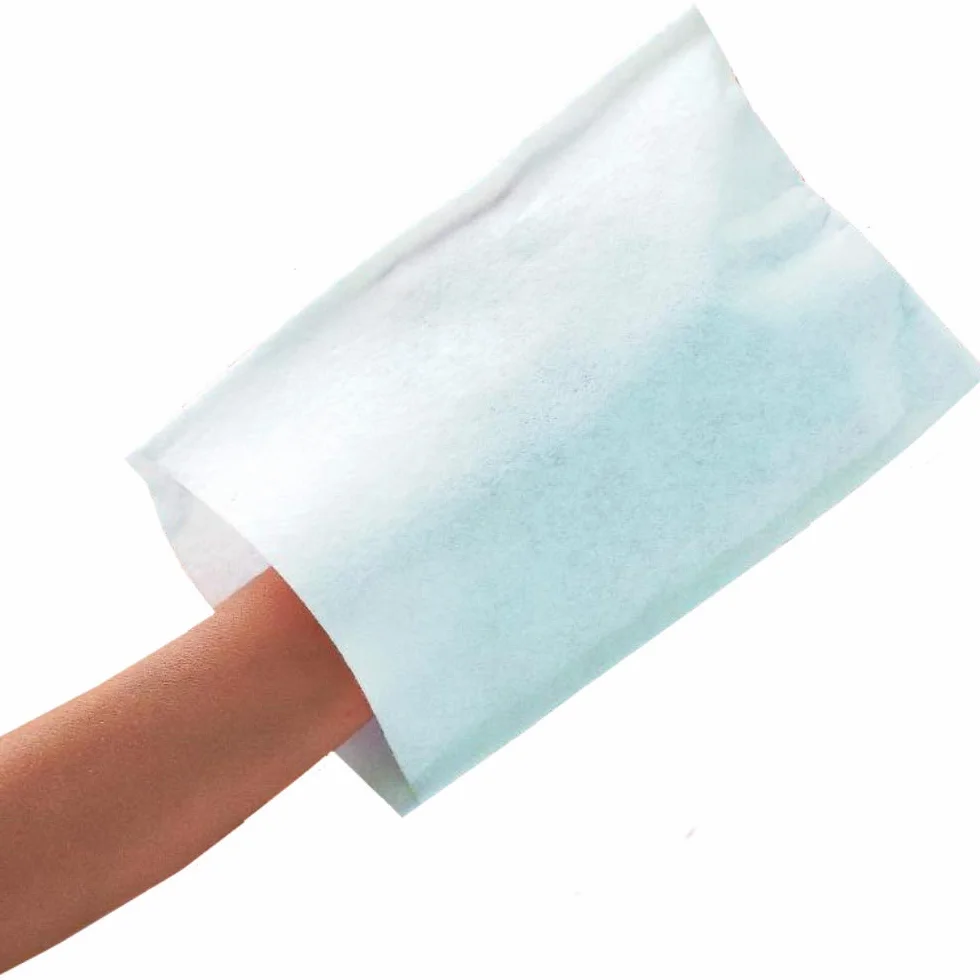 AMD – 50 guantes de baño de algodón no tejido desechables 80 gr/m² – ultra suave