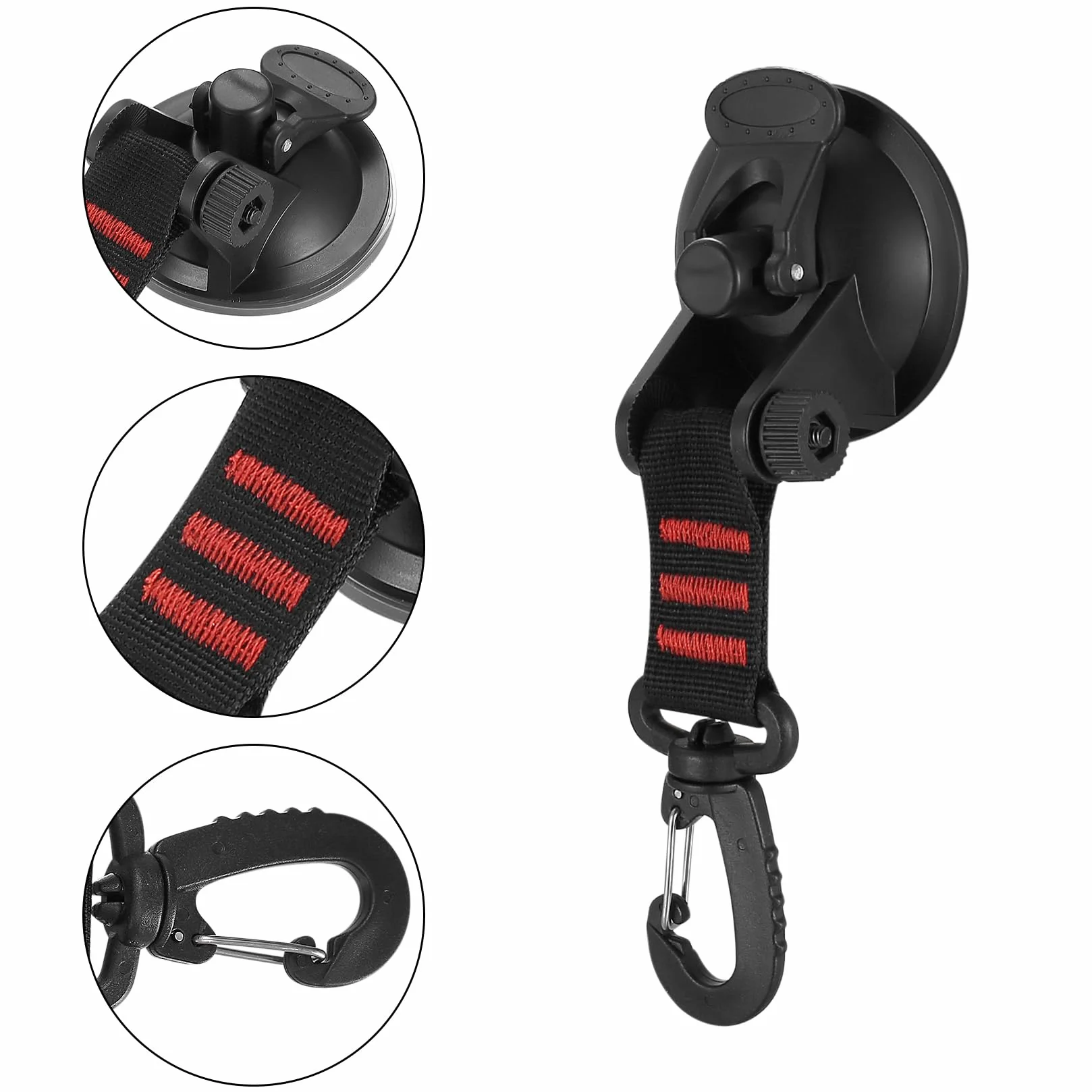 Ganchos de Camping con Ventosa, 4 Piezas, Extra Fuertes, Ancla de Ventosa con Sujeción, Ganchos Multifuncionales para Caravana, Auto, Camping, Hogar, Tienda, Toldo Solar