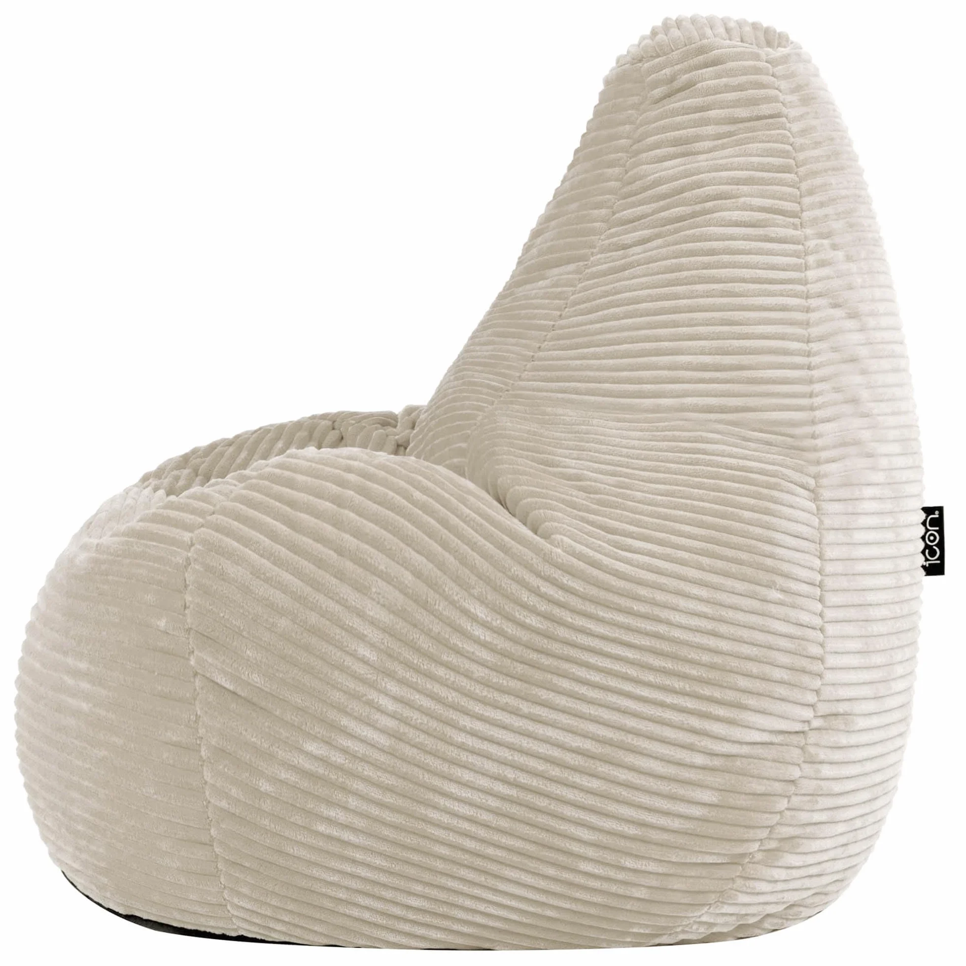 Icon Dalton Puff Infantil, Suaves y Cómodos Tela de Pana, Puff con Relleno Includio, Sillas Infantiles, Sillon Niños Infantil para Decoracion Habitacion Niña o Niño, Piedra Beige