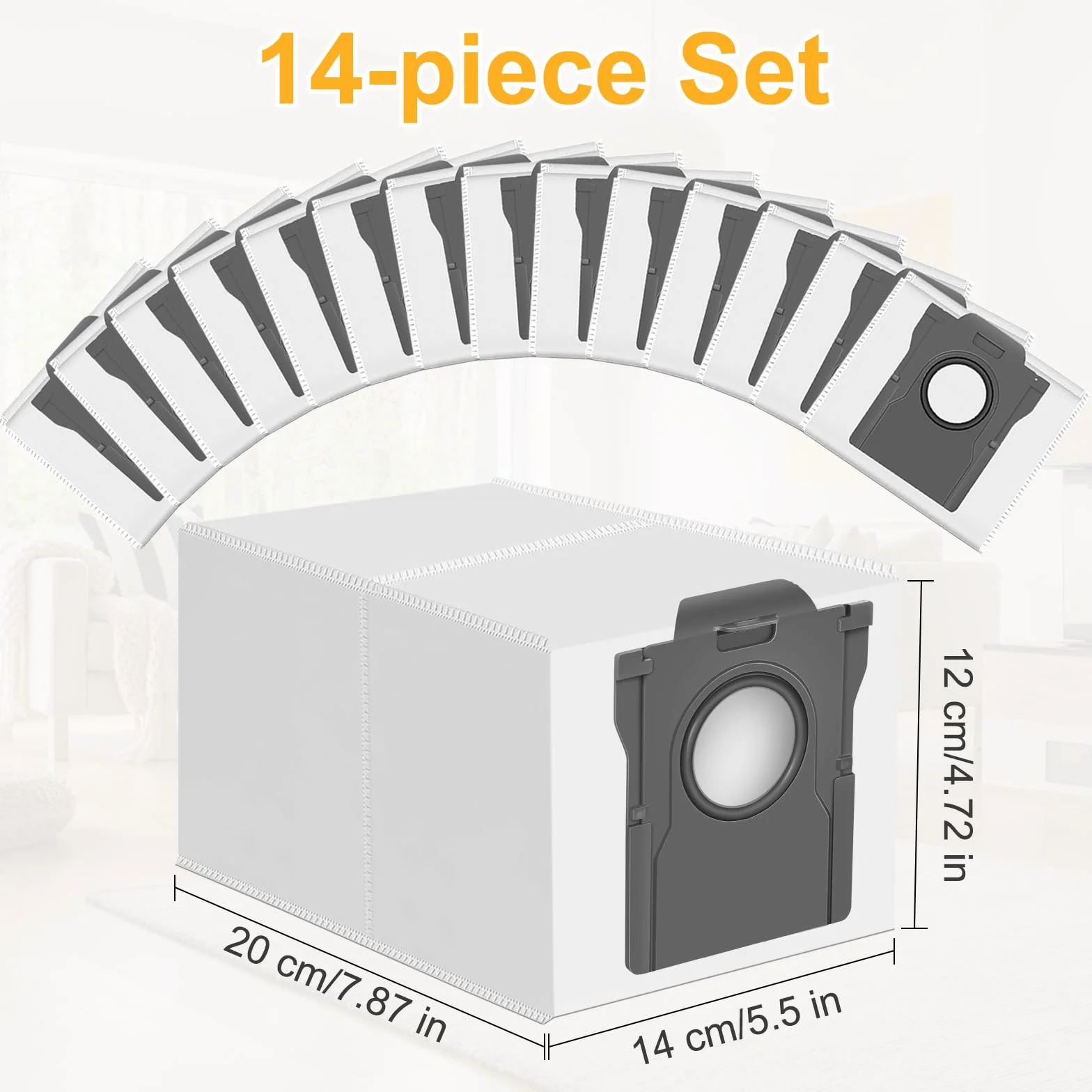 14 Bolsas para Dreame L10s Ultra Gen 2 /L10s Ultra Gen 3 /L40s L50s Pro Ultra /L40 L50 Ultra AE /X40 X50 Ultra L10s Pro Ultra Heat Bolsas de Polvo para Mova E30/E40/V50/Z50/P50 Pro Ultra Z60/S70