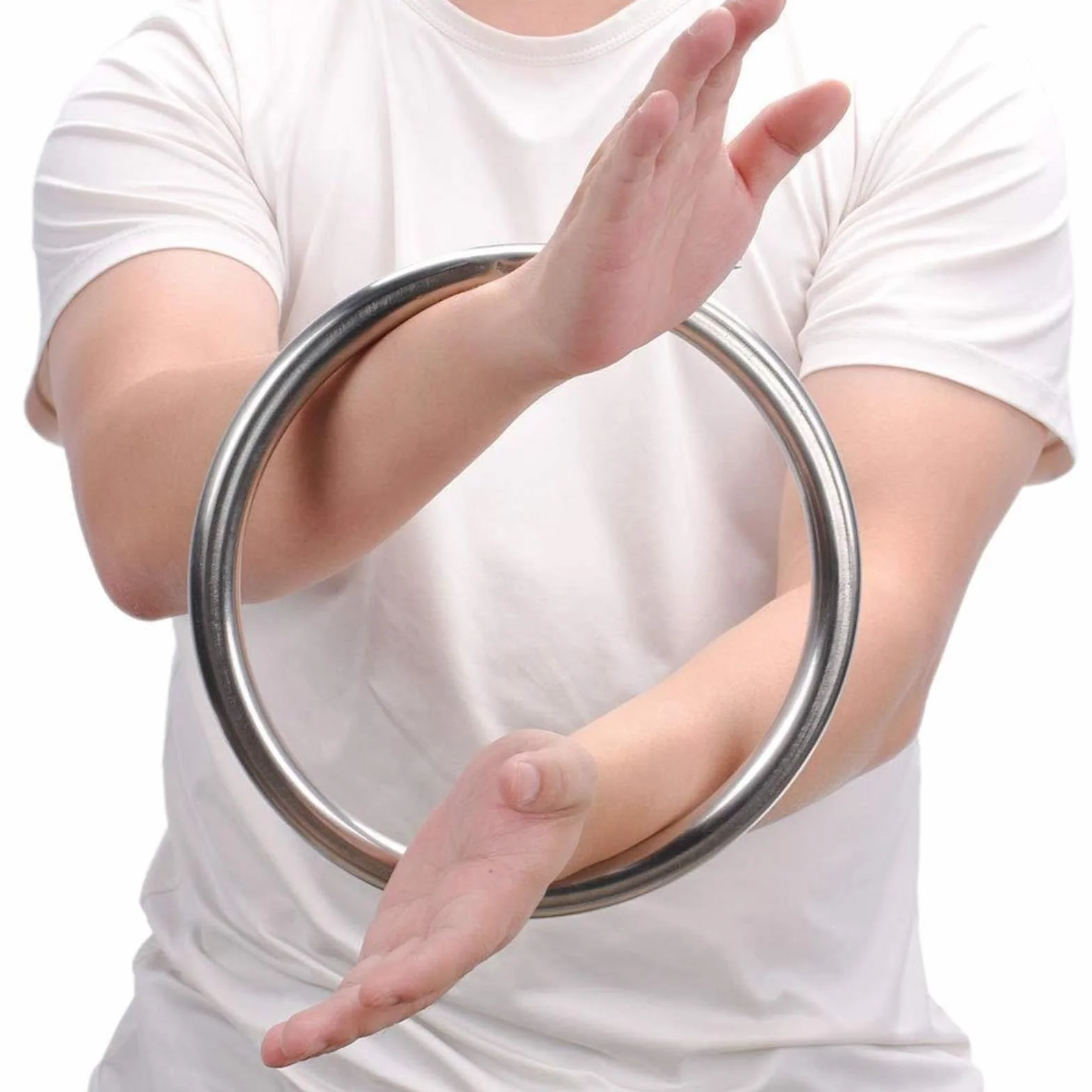 Anillo de Acero Wing Chun, Pulsera de Hierro para Entrenamiento de Brazos