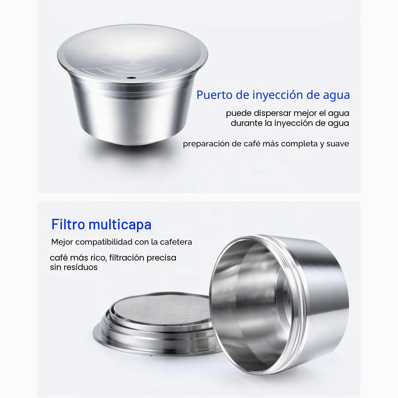Cápsulas de café Reutilizables de Acero Inoxidable para EDG DG325,