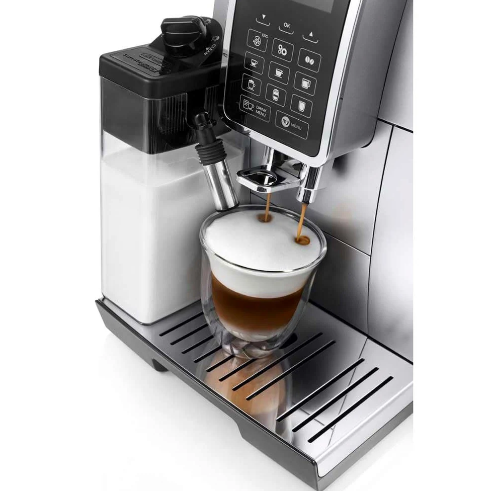 DeLonghi ECAM 350.75.S Cafetera (Independiente, Máquina de café en cápsulas, 1,8 L, Molinillo integrado, 1450 W, Plata)