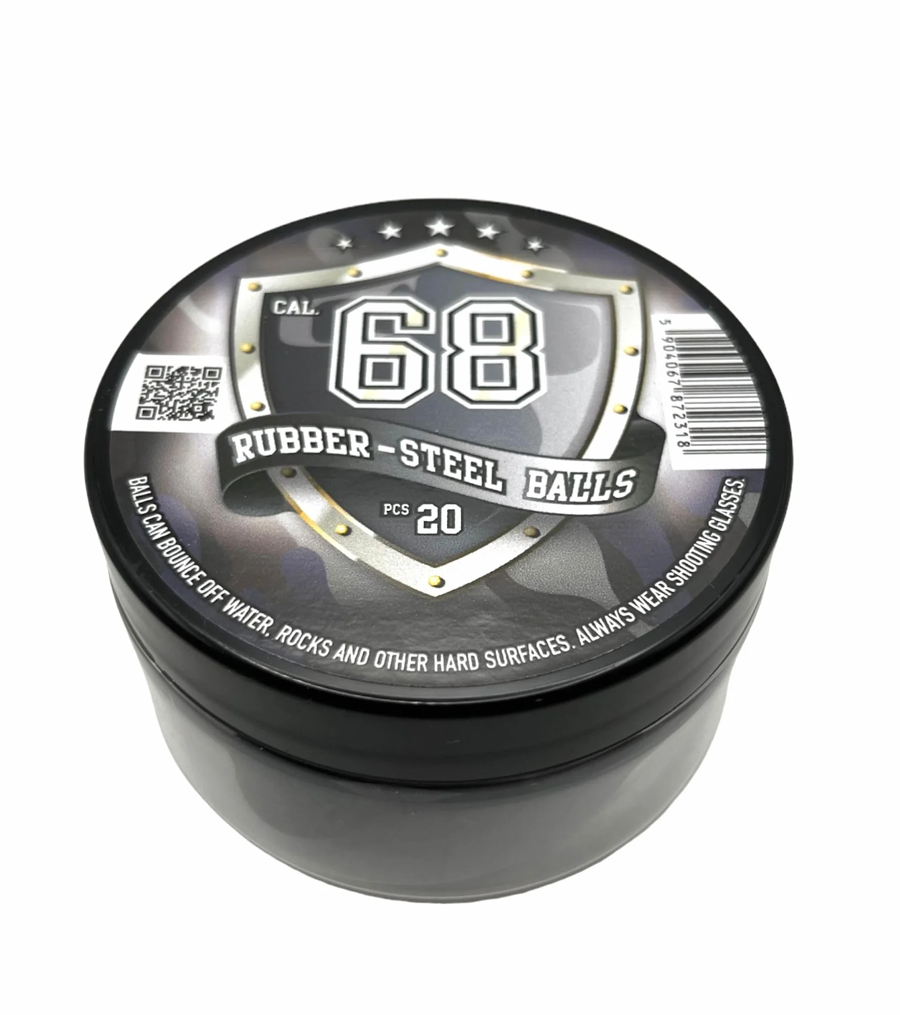 Rubber-Steel Balls 68 Caliber Paintball Reballs Training Defense