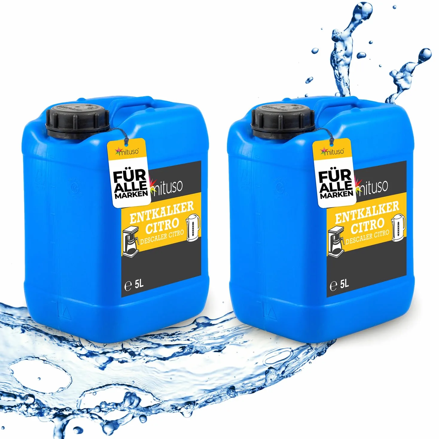 mituso Descalcificador universal de 10 litros, concentrado para cafeteras automáticas y cafeteras de todos los tipos, descalcificador para una limpieza extraprofunda, uso universal para limpieza de