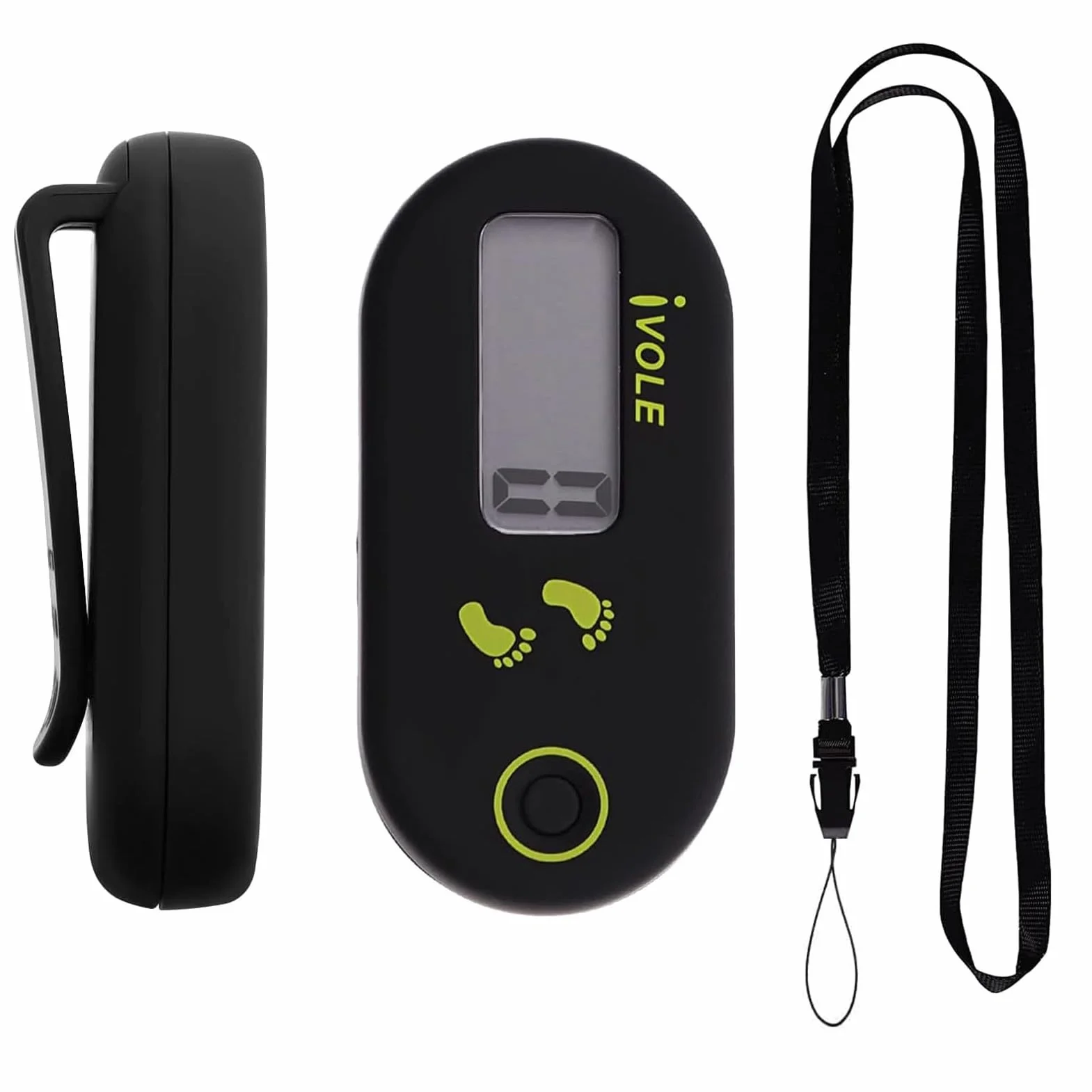 Podómetro de Pantalla Mini 3D para Caminar con Cordón de Clip, Podómetro en3D,PodómetroDeportivo Portátil,PodÓmetroFÁcil,PodómetroDigital,3D ActivePodÓmetro, para Hombres de,Mujeres,Ancianos