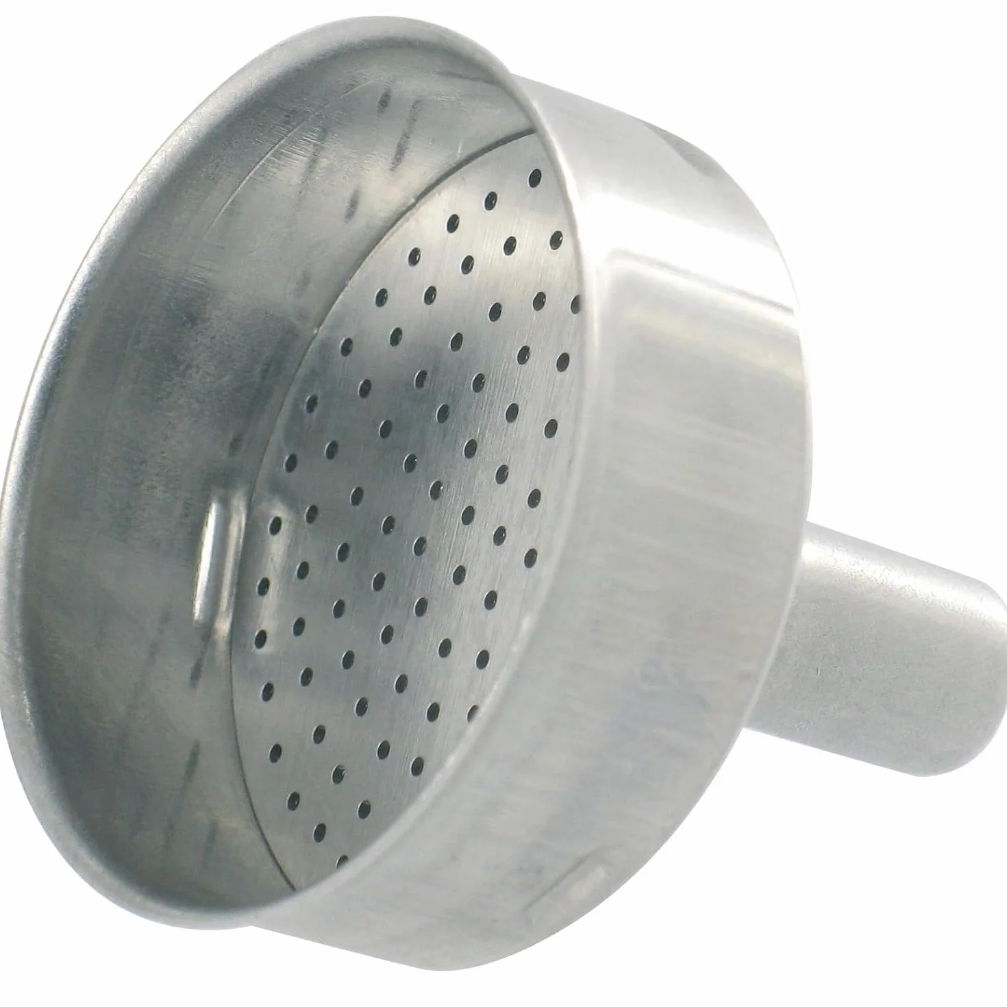 CABLEPELADO Embudo para cafetera italiana Moka, filtro de café, recipiente de repuesto de aluminio, diámetro 4,6 cm, adecuado para cafeteras con 1 taza
