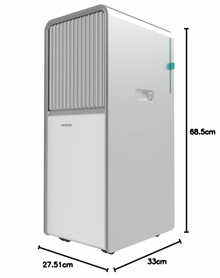 Cecotec Aire Acondicionado Portátil con Mando y Bomba de Calor ForceClima 12650 Style Heating. 12000 BTU, Pantalla LED, Táctil, 5 Modos, 2 Velocidades, Deshumidificador, Temporizador, 28m2