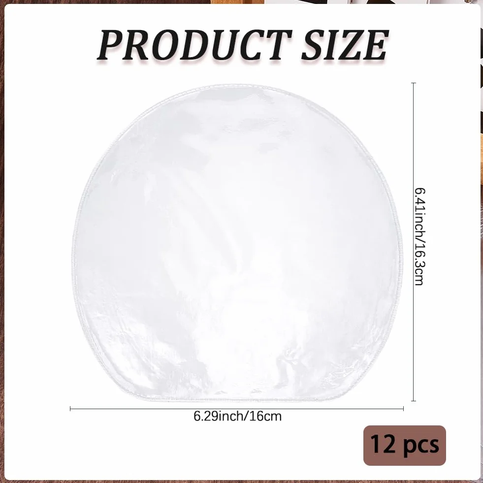 CREATCABIN 12 Piezas Película Protectora Adhesiva para Raqueta de Tenis de Mesa Transparente 16×16.3 cm