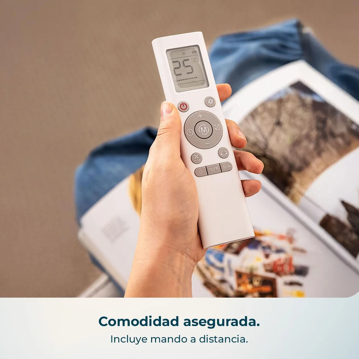 Cecotec Aire Acondicionado Portátil con Bomba de Calor y Wifi ForceClima 14800 Nux Heating Connected. 14000BTU, Mando a Distancia, Pantalla LED, 5 Modos, 3 Velocidades, Temporizador, Cobertura 30-35m²