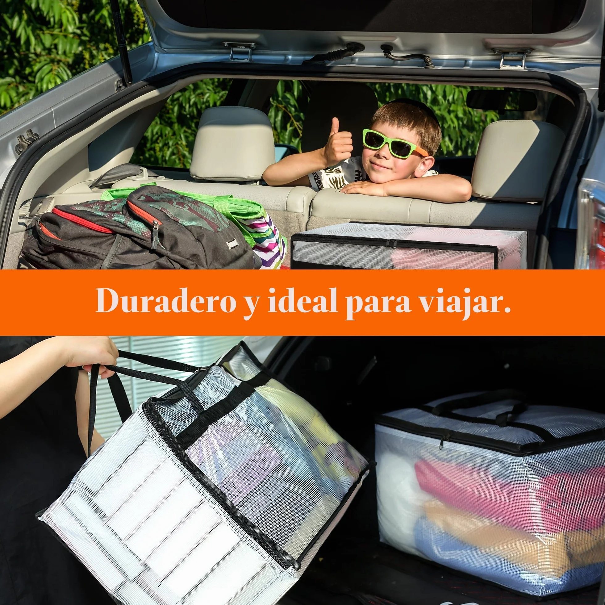 Vieshful 3 Piezas 60L Bolsas de Almacenaje Transparentes con Cremallera y Asas, Bolsas Plásticas para Edredones, Mantas, Ropa de Bebé, Mudanza y Almacenaje Bajo la Cama