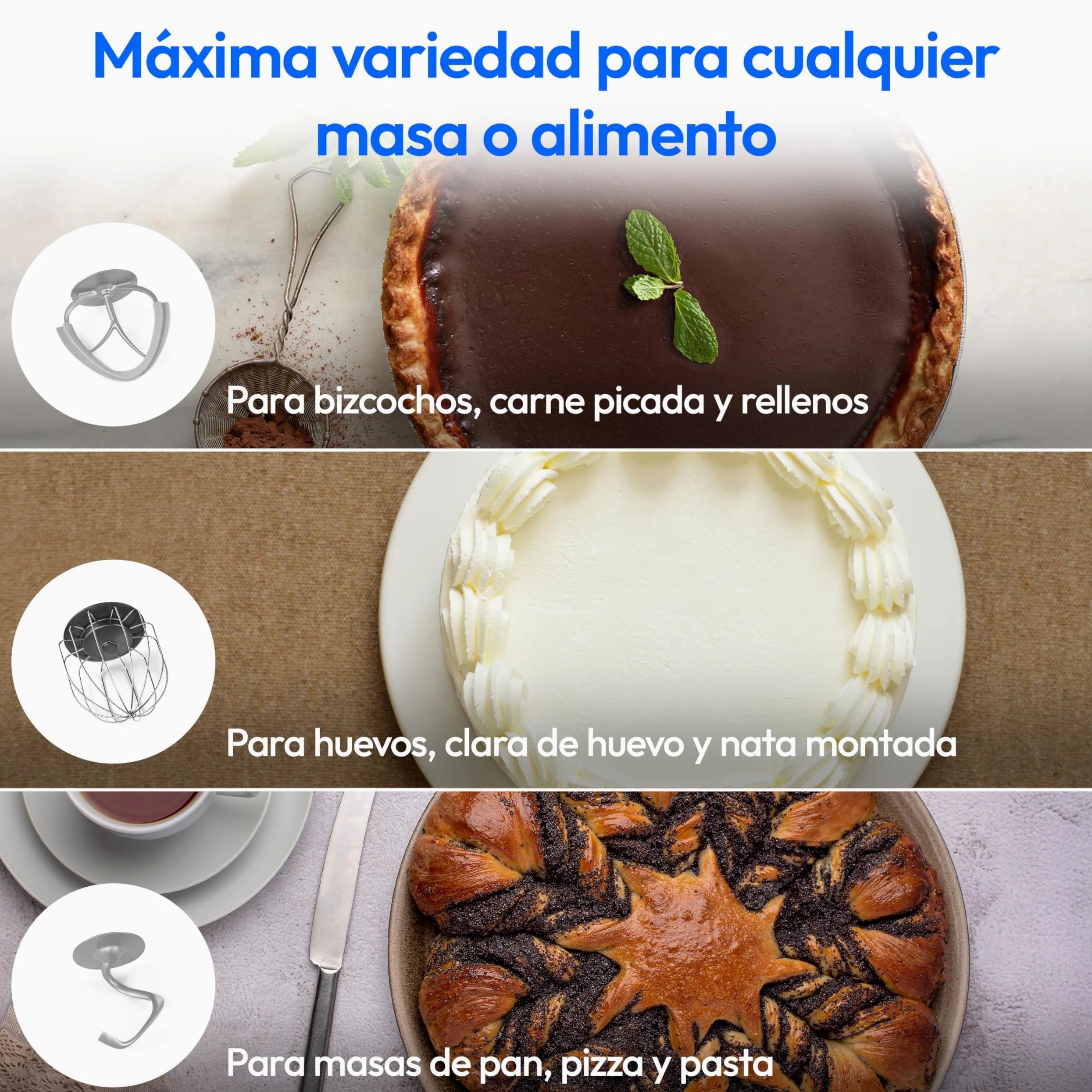 MEDION Robot de cocina con picadora (800 vatios, motor de CC, recipiente de acero inoxidable de 4,6 litros, ahorro de energía, ultrasilencioso, pantalla táctil con sensor digital, MD12600) Blanco