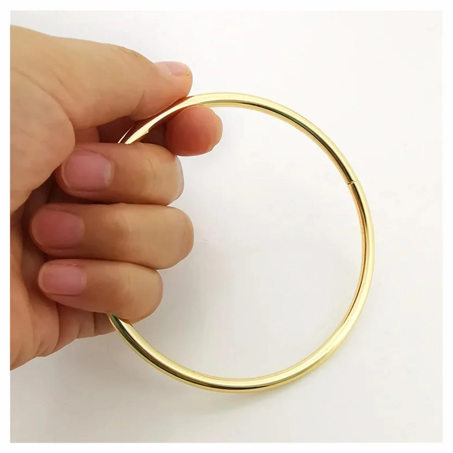 MRKU Asa de Madera para Bolso, Accesorios para Bolsos, Manualidades, Bricolaje, Redondo, 1/5 Piezas, Anillo de Hierro Redondo de Metal, Repuesto para Estuche de Mujer para Bolso