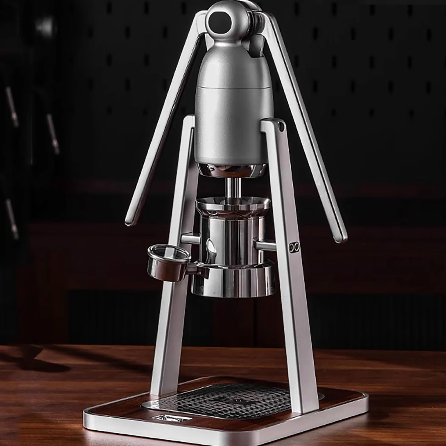 Cafetera portátil de prensa manual, máquina de espresso de palanca manual con cuenco para polvo, presión de extracción de 0 a 12 bares, capacidad de 80 ml para el hogar y exteriores