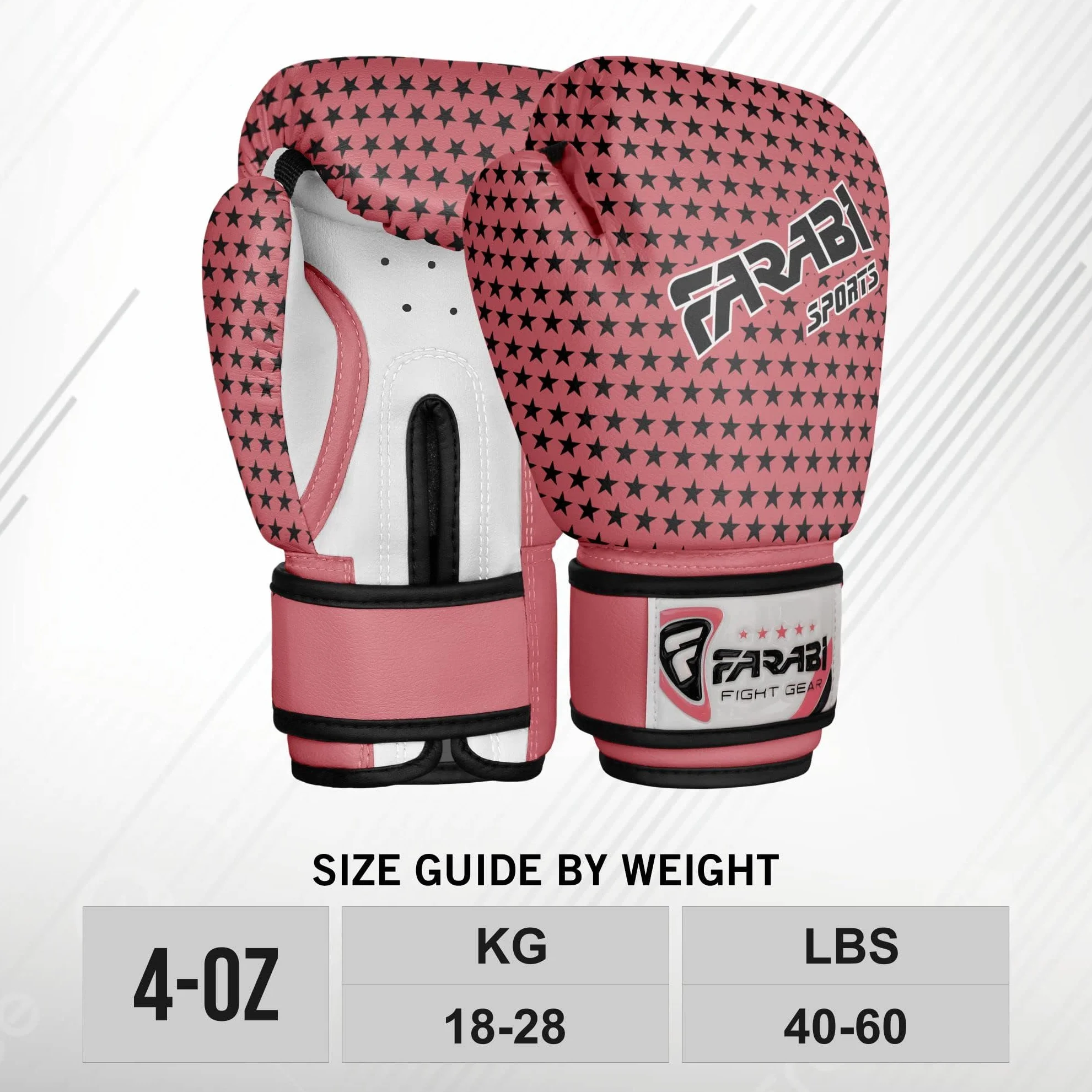 Farabi Guantes de boxeo para niña MMA Muay Thai Rosa 113 g